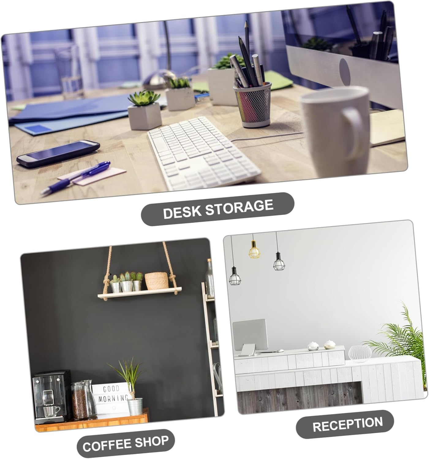 LALAFINA Rustic Wood Box Storage Container Desk Accessories for Women Office Supplies Organizers Wooden Storage Box image number 5