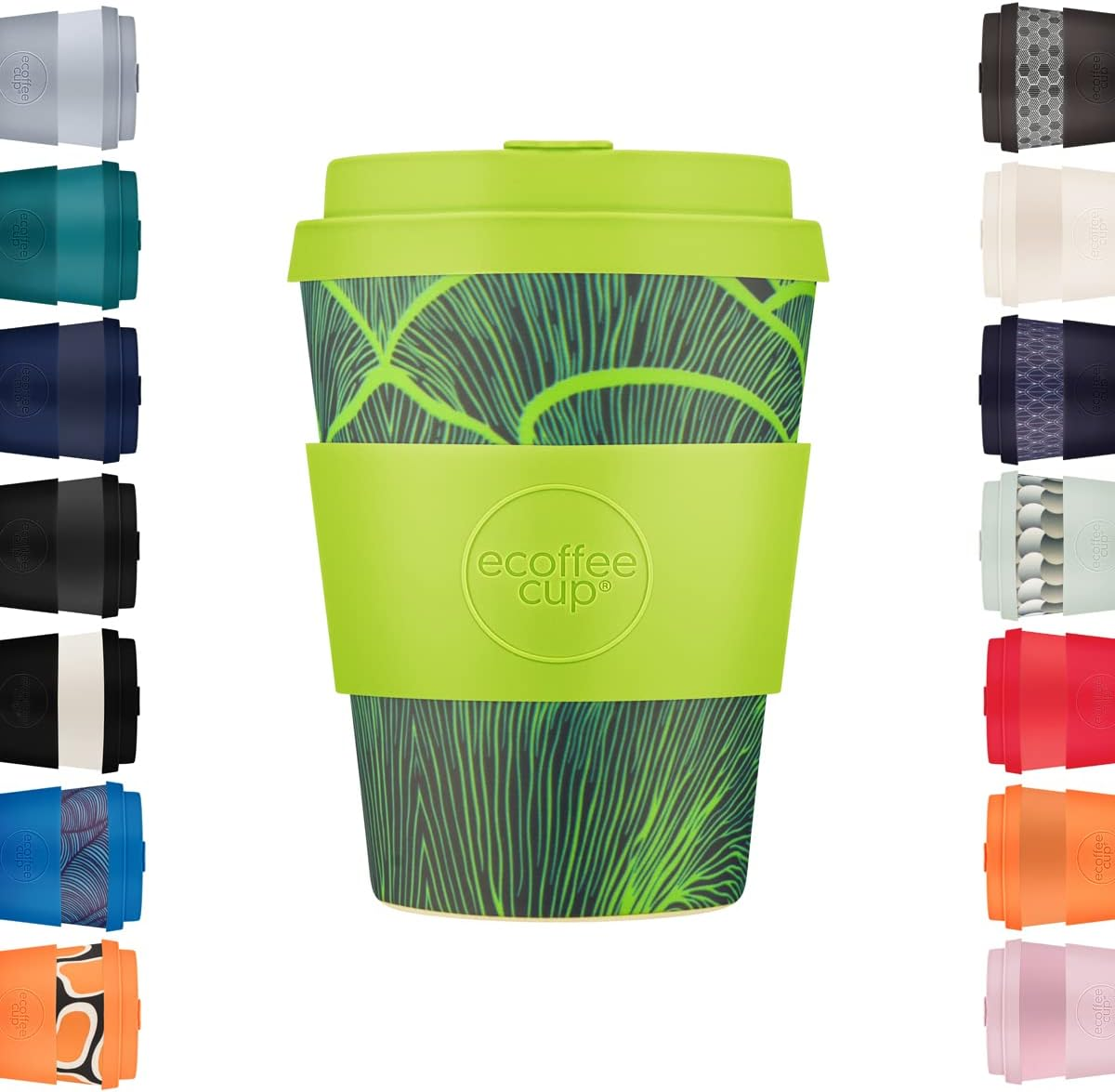 Ecoffee Cup 12Oz (350Ml) Reusable Coffee Cup &ndash; PLA Plant-Based Travel Mug with Silicone Lid, Melamine Free & Dishwasher Safe &ndash; Drempels