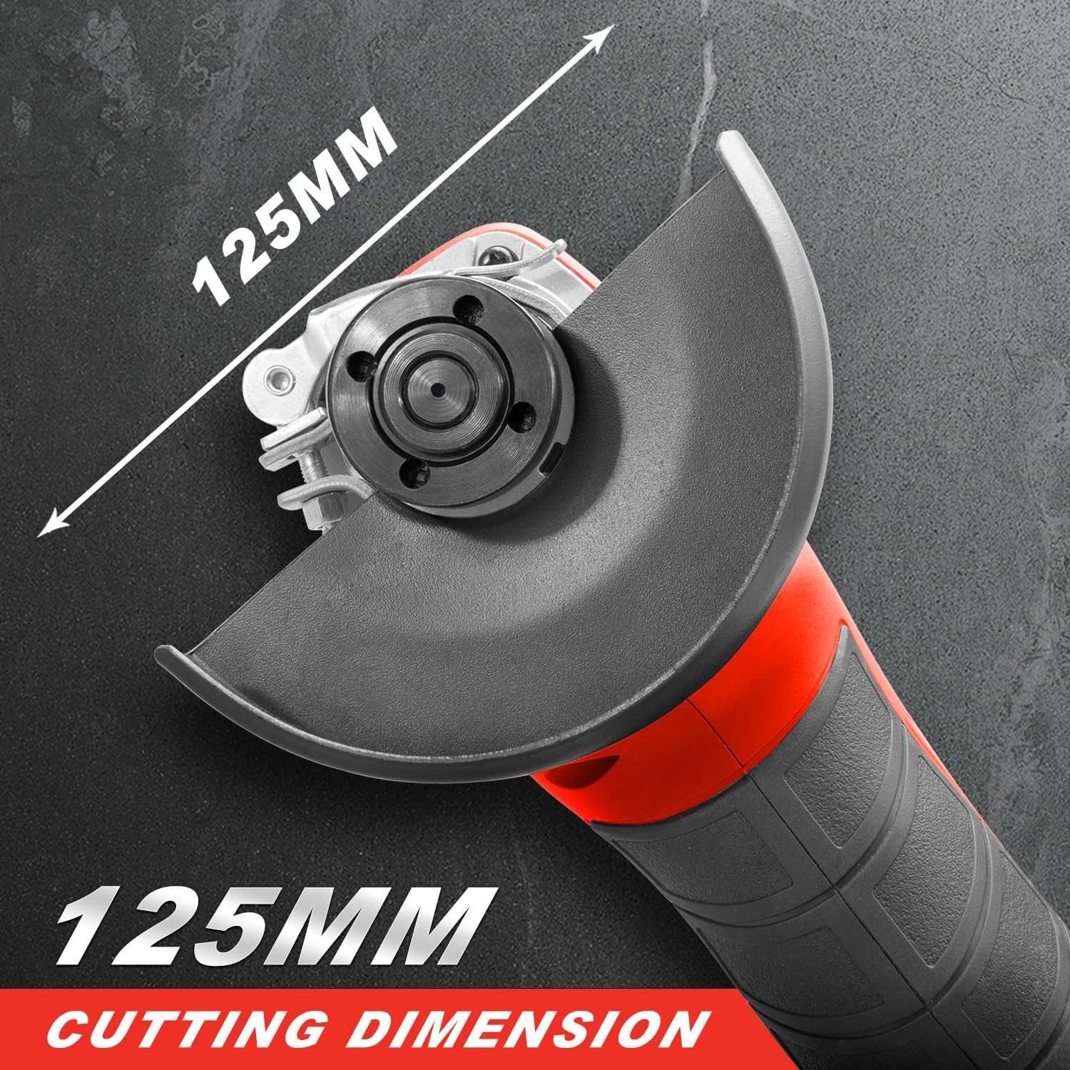 TOPEX 20V Cordless Angle Grinder 125Mm with 4.0 Ah Li-Ion Battery and Fast Charger, 8500 Rpm, 3 Position Side Handle Grinding Cutting Power Tool Includes Grinding Disc, Soft Start image number 4