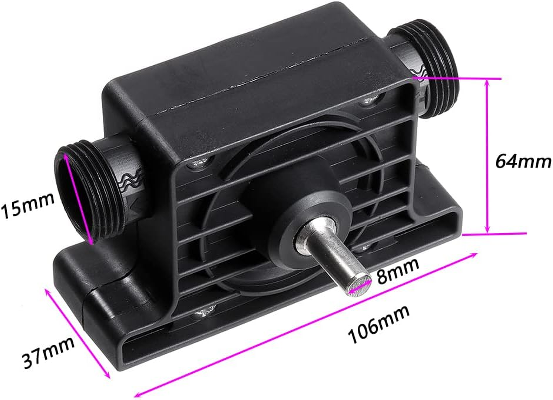 Yakamoz Portable Electric Drill Pump,Self Priming Water Transfer Pump, Plastic Stainless Steel Mini Portable Centrifugal Pump Kit for Oil & Fluids Diesel, Kerosene, Water image number 3