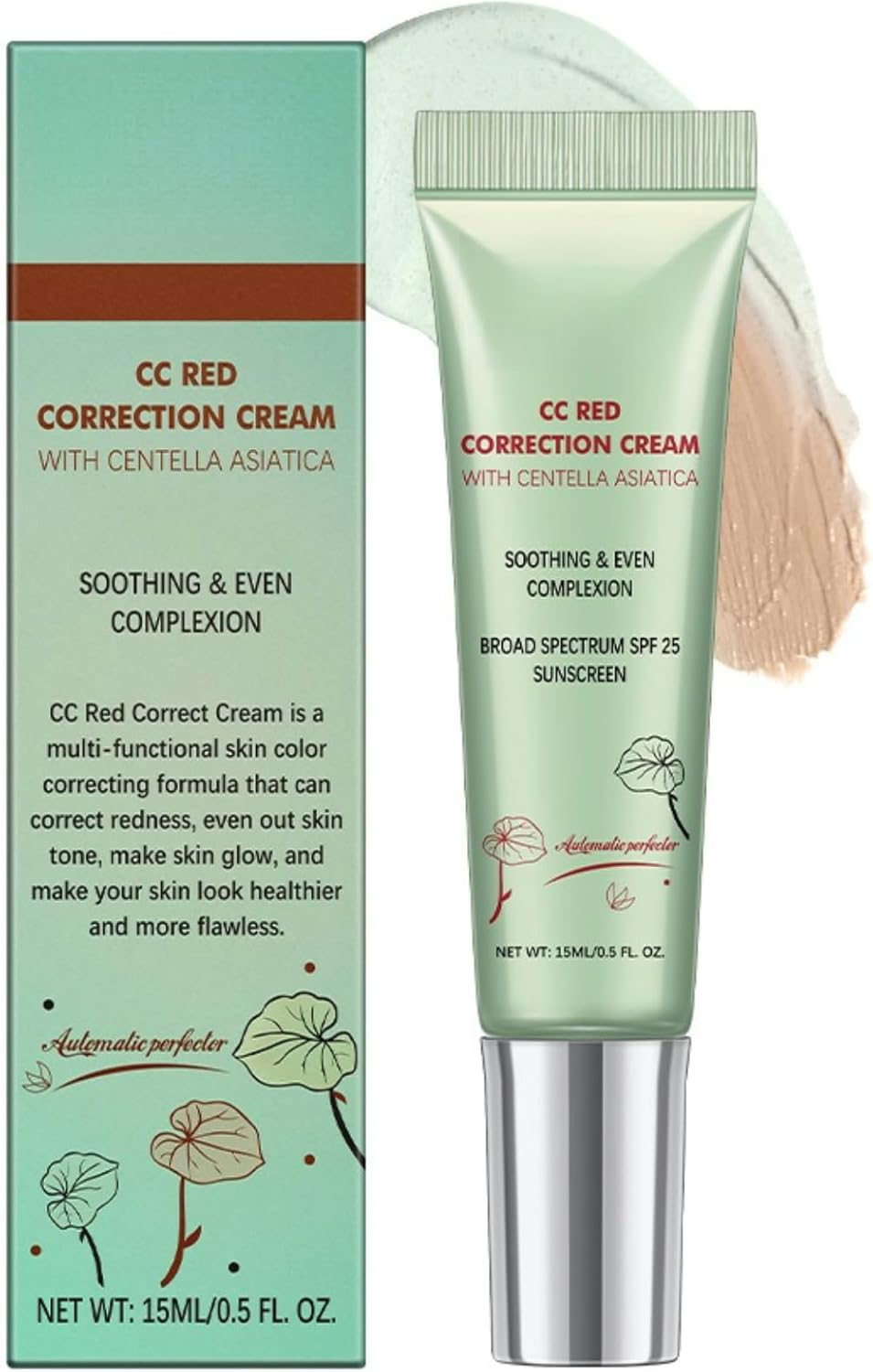 CC Cream with SPF 25, Lightweight Hydrating Foundation, Evens Skin Tone & Refines Texture, 15Ml/0.5Fl.Oz, Moisturizing Concealer & Pre-Makeup Primer for All Skin Types