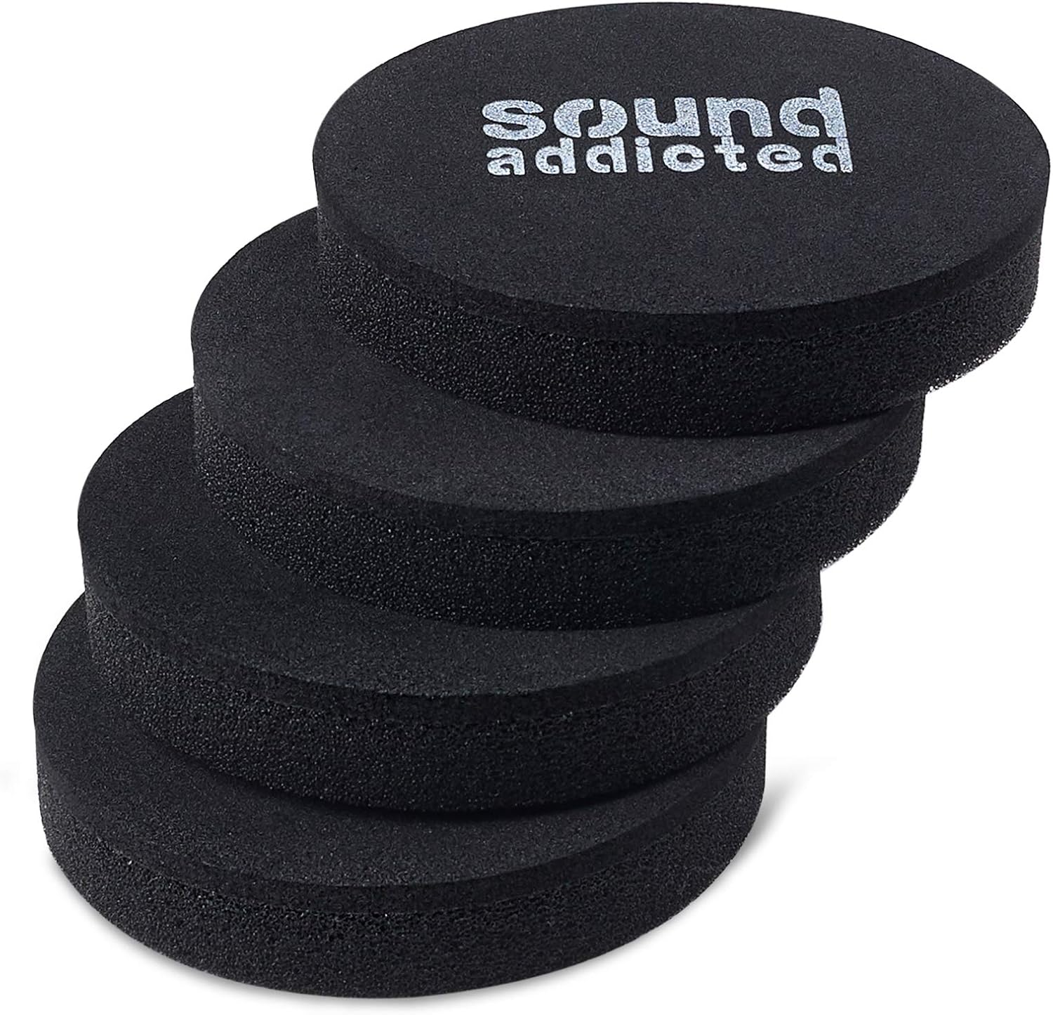 Sound Addicted Isolation Pads for Soundbar - anti Vibrations Foam Pads Feet (4Pack) 2.5'' X 0.65'' Suitable for Most Sound Bars - Barpads (Round), Black image number 3