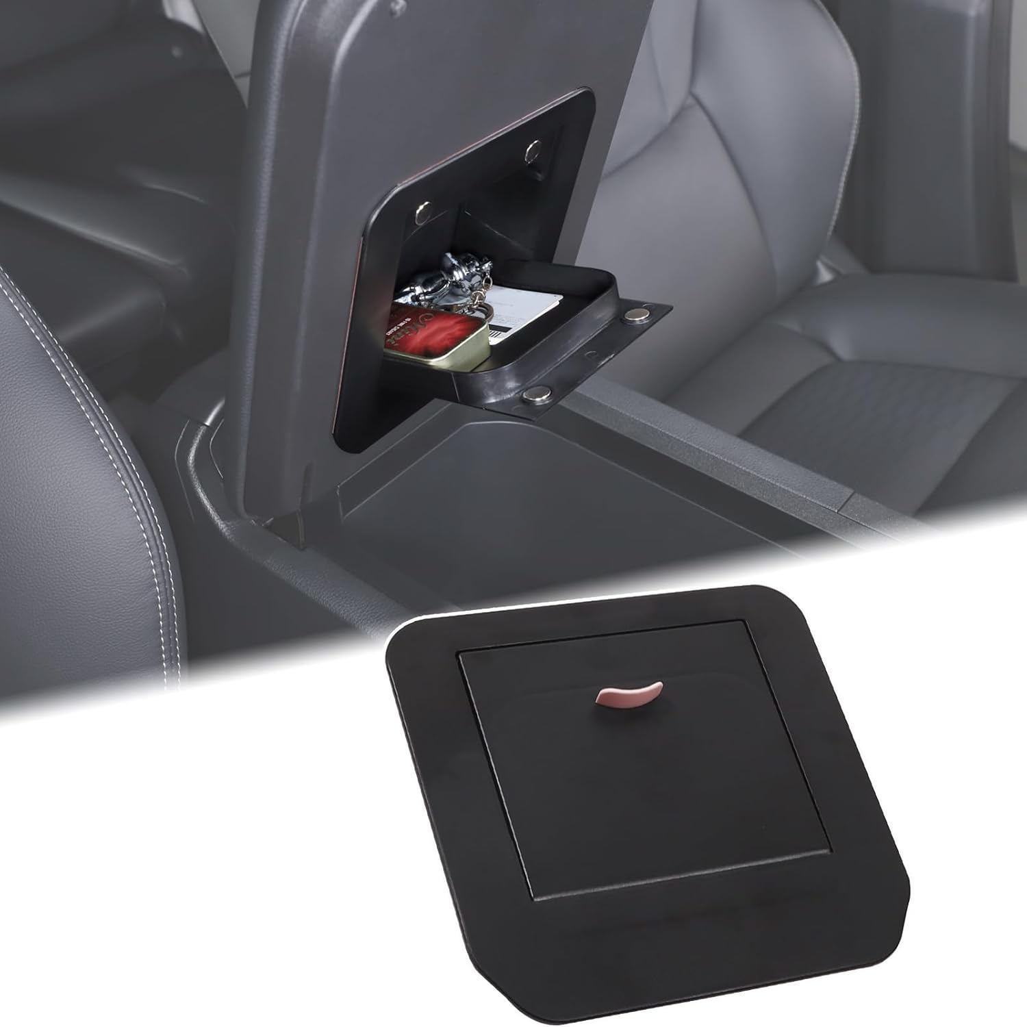 Car Armrest Hidden Storage Box Fit Toyot@ Land Cruiser 250 Prado 2024 2025 Center Console Handrail Privacy Storage Box Organizer Tray Armrest Storage Box Container Insert Pallet Manager Accessories image number 6