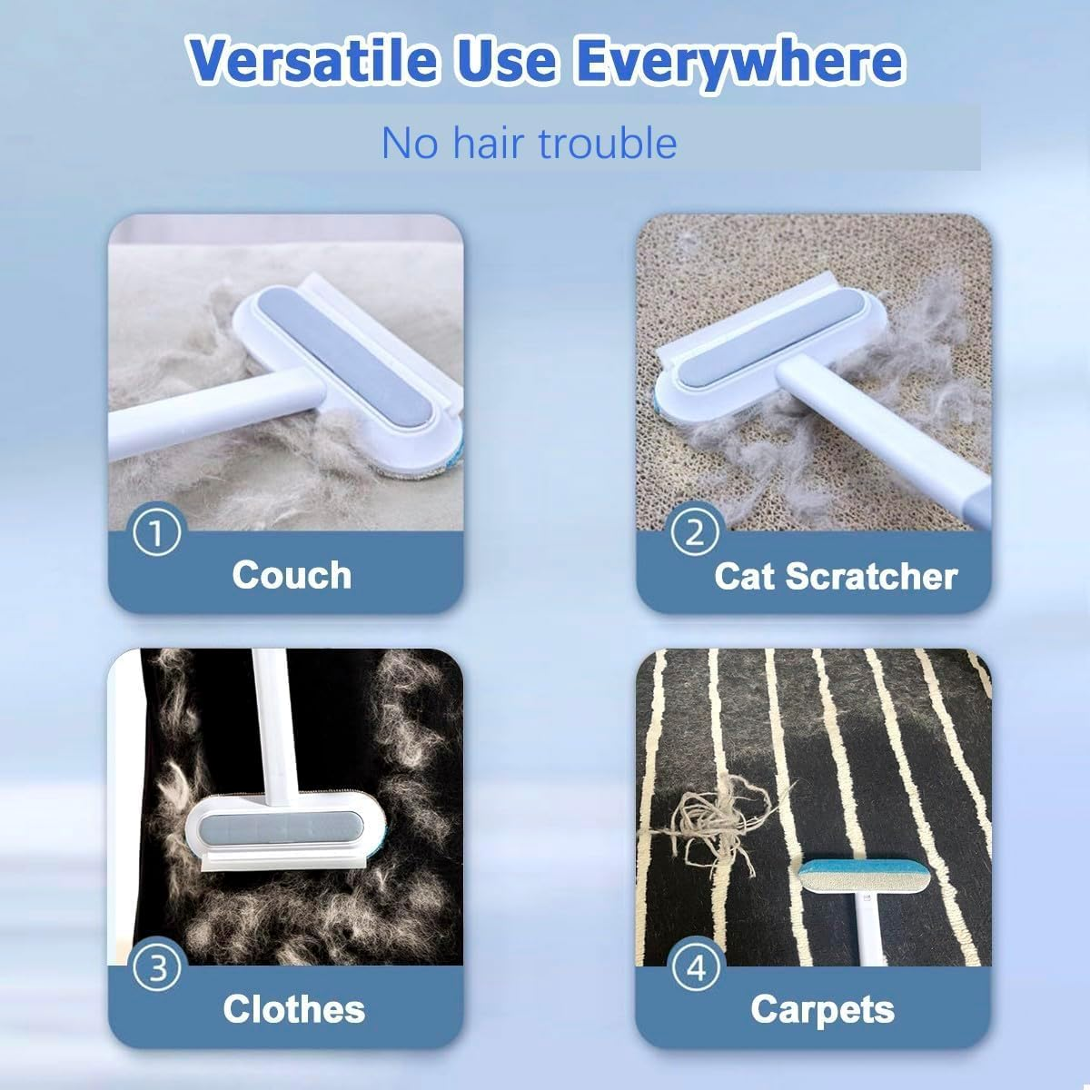 Reusable Pet Hair Remover for Dogs & Cats, Washable Lint Cleaner for Furniture, Couch, Carpet, Car Seat, Clothing, Bedding image number 3