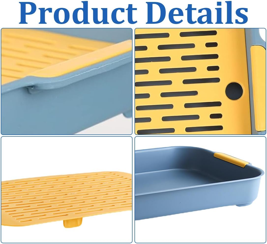 Rabbit Cat Litter Tray, Pet Potty, Rabbit Toilet, Rabbit Litter Tray, Rabbit Cage Potty Trainer, Rabbit Toilet with Cleaning Strainer, Pack of 1 image number 5