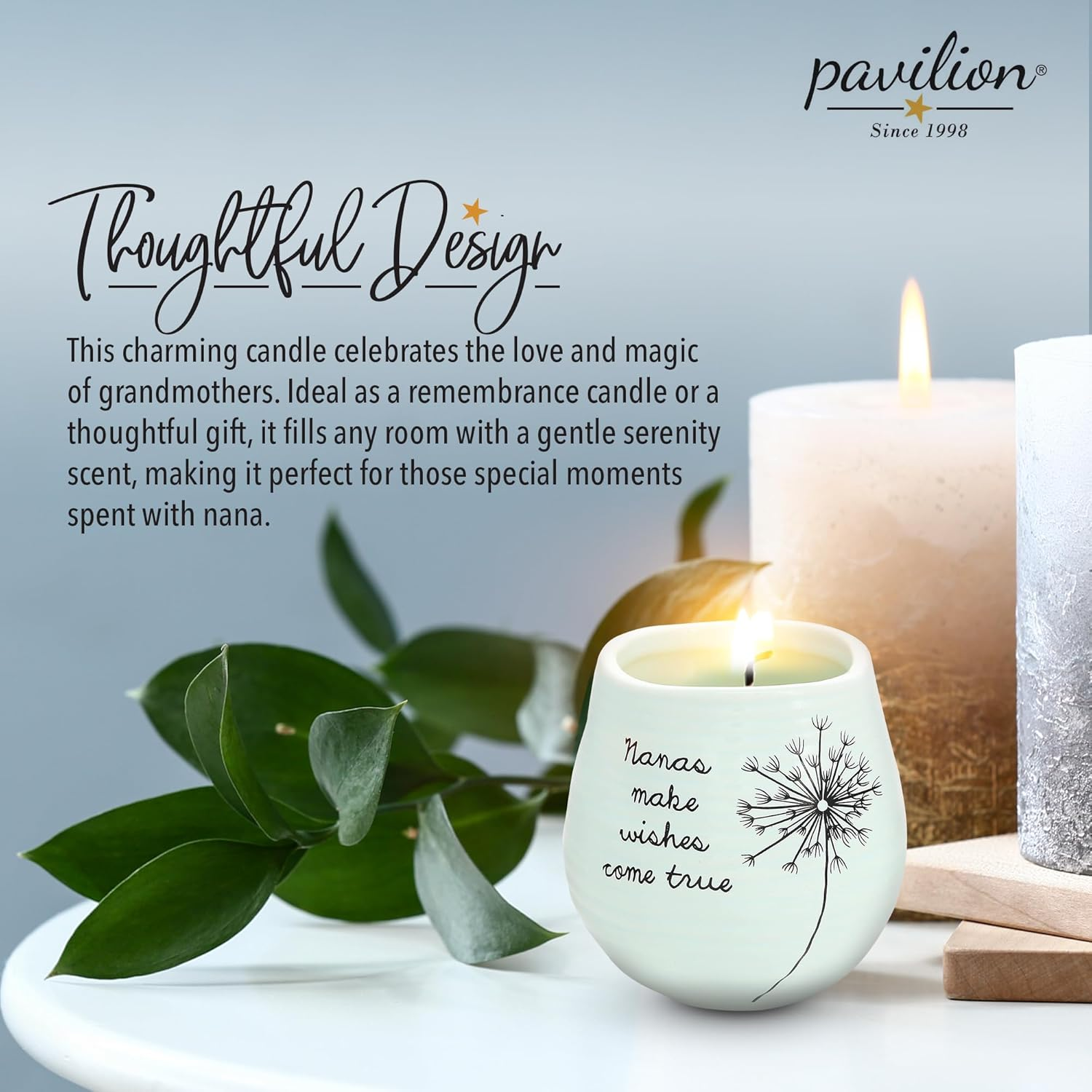 Dandelion Wishes 77148 Ceramic Candles Nanas Make Wishes Come True Ceramic Soy Candle