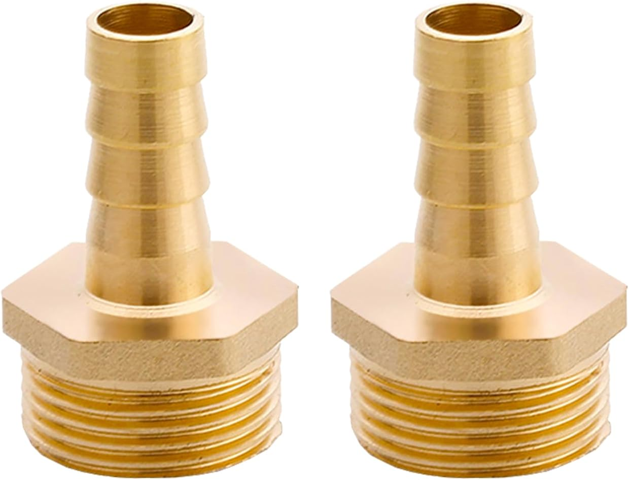SEIWEI 1/2" BSP Female Thread X 12Mm Barbed Hose Pipe Connector, Brass Barb Hose Tail Joint Coupler Adapter, Garden Hose Fitting Accessories (2 Pieces)