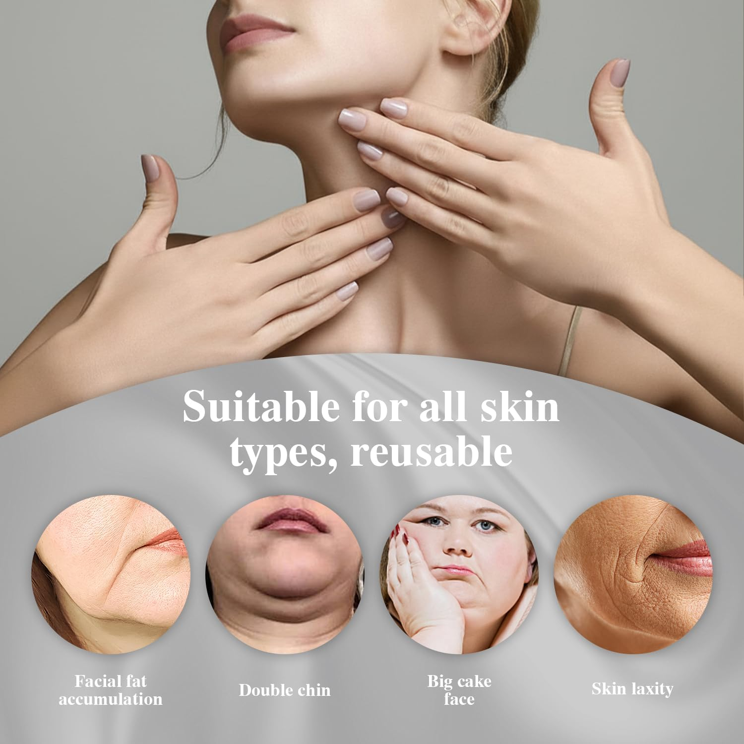 Face Lifting Tape - 20PCS Adjustable V-Line Chin Strap for Double Chin,Jawline Contour & Firming Face Slimming Belt image number 2