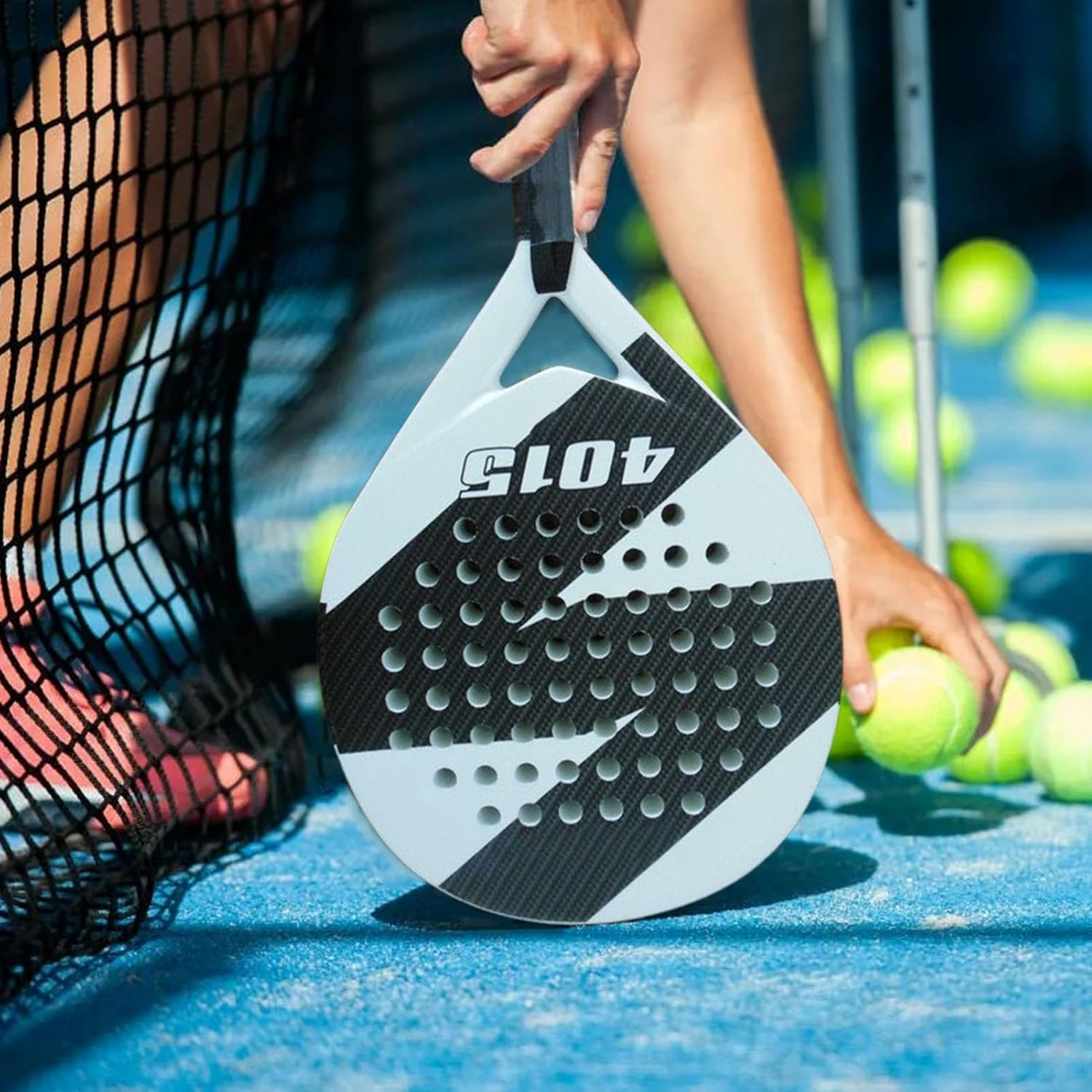 Beaches Tennis Paddle | Lightweight Soft EVA Carbon Fiber Racket with EVA Memory Foam Core, Portable Tennis Rackets for Women and Men image number 4