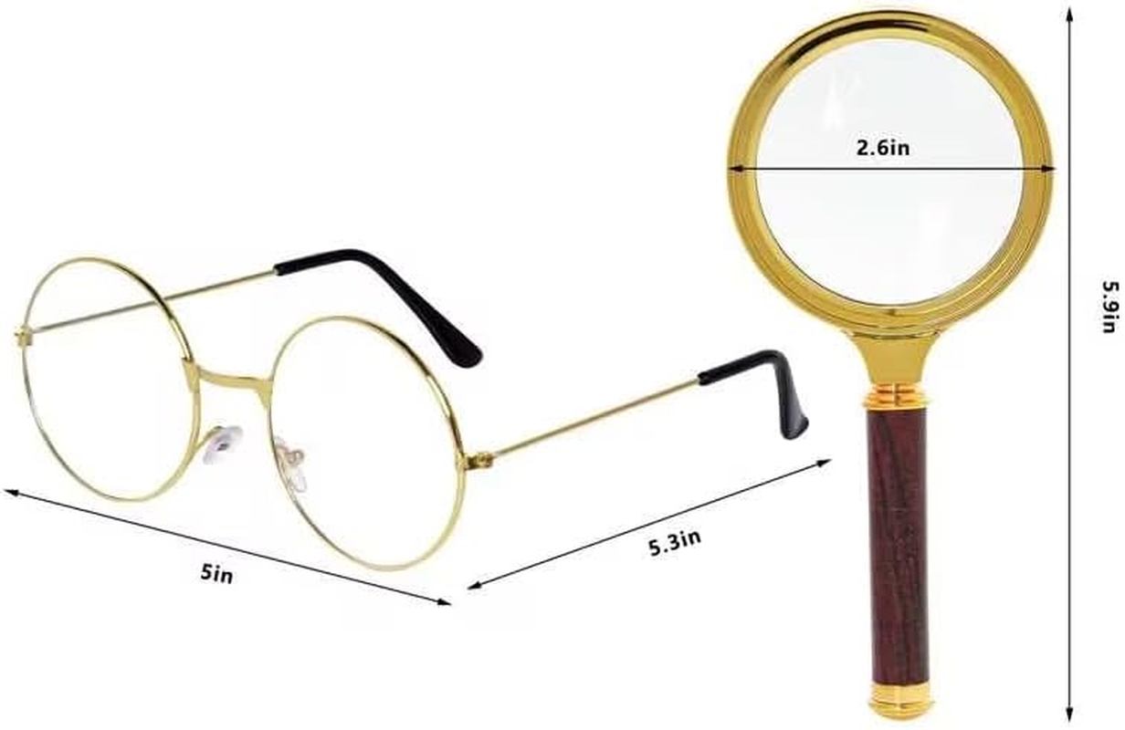 HOVEOX Detective Costume Accessories Set Detective Costume Hat Detective Dress up Costume Detective Prop Halloween Costume image number 6