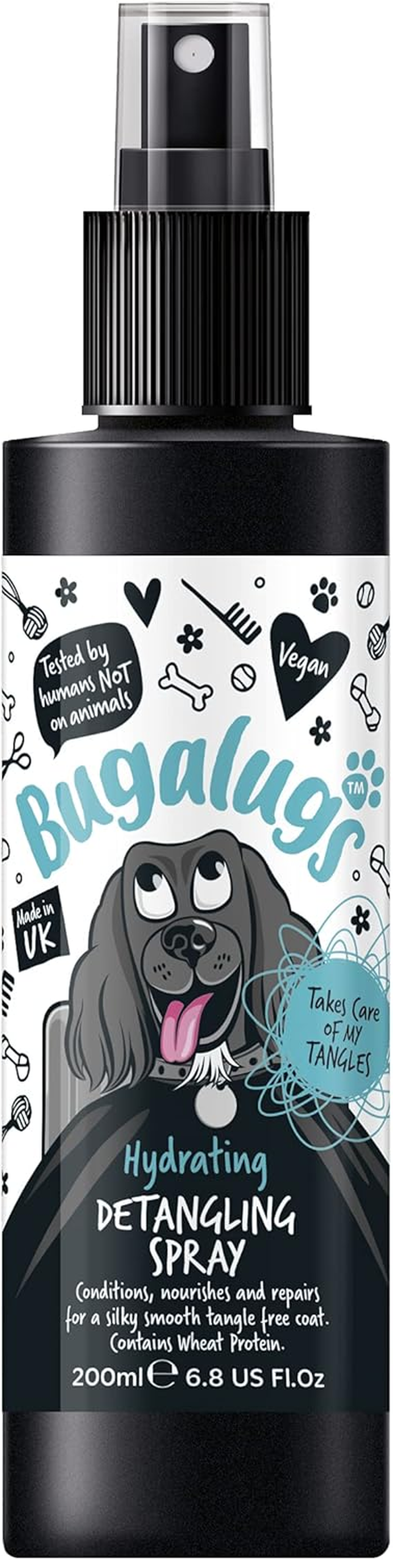 Bugalugs Dog Detangler Spray - Leave in Conditioner Spray for De Matting. No Tangles. Professional Dog Grooming Formula Contains Wheat Protein. Pet Detangling Spray Knot Removal (200Ml) image number 3