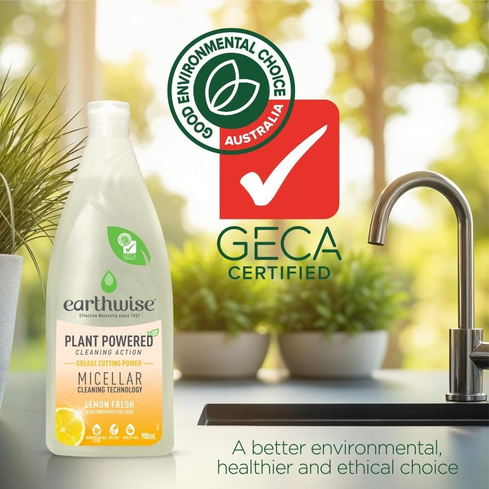 Earthwise Plant Powered Lemon Fresh Dishwashing Liquid 900 Ml image number 6