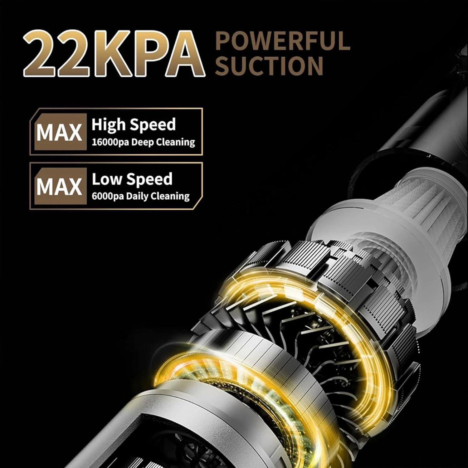 4-In-1 Cordless Handheld Vacuum with 22000PA Suction - Air Duster and Blower for Home & Car Cleaning image number 2