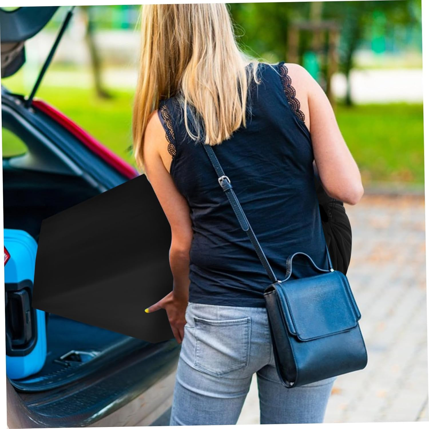 DECHOUS Airplane Stroller Travel Bag with Water-Resistant Nylon Material and Double Shoulder Straps Smooth Surface for Convenient Parent Travel image number 2