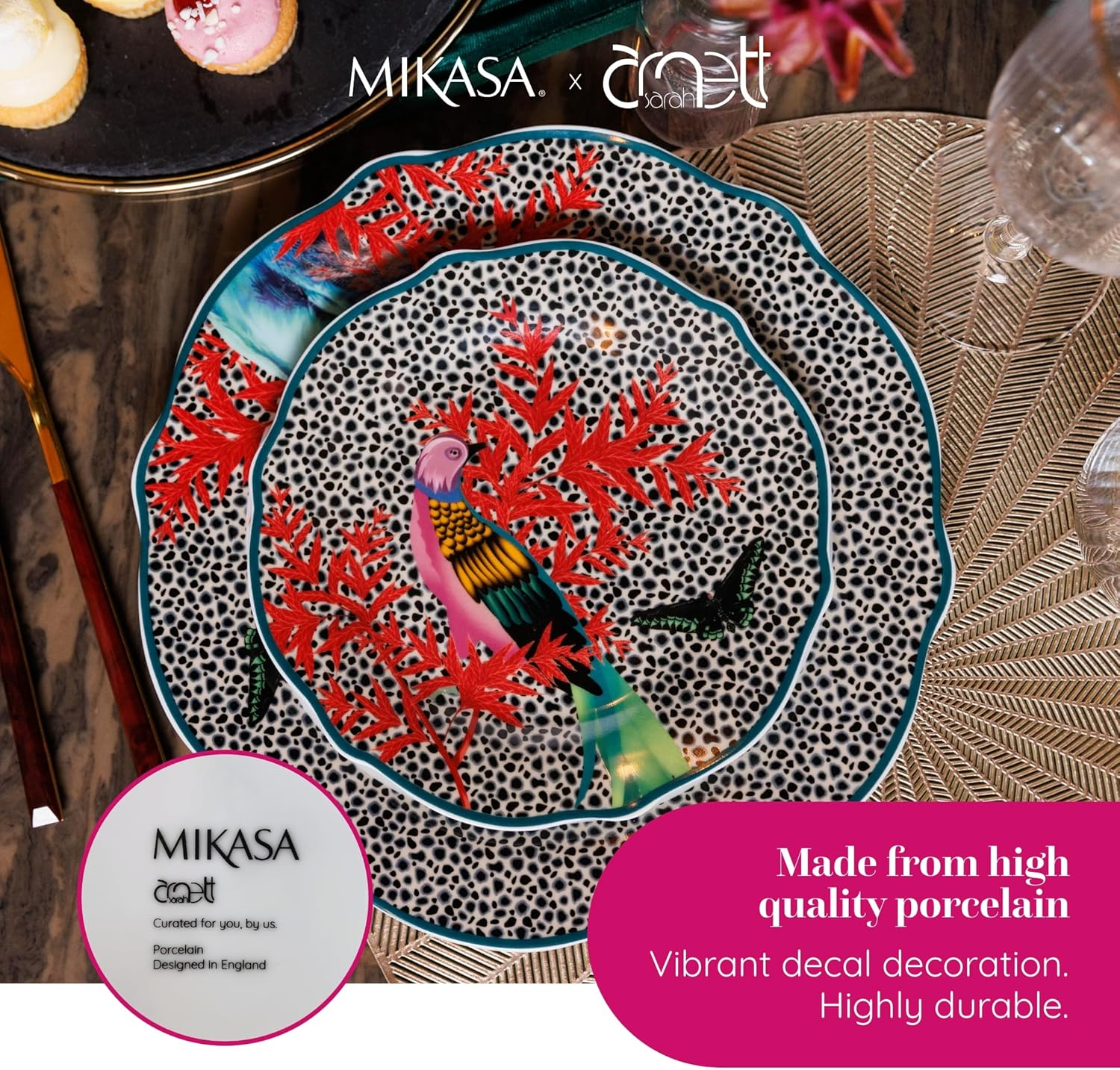 Mikasa X Sarah Arnett Porcelain Side Plates, Set of 4, 19Cm image number 6