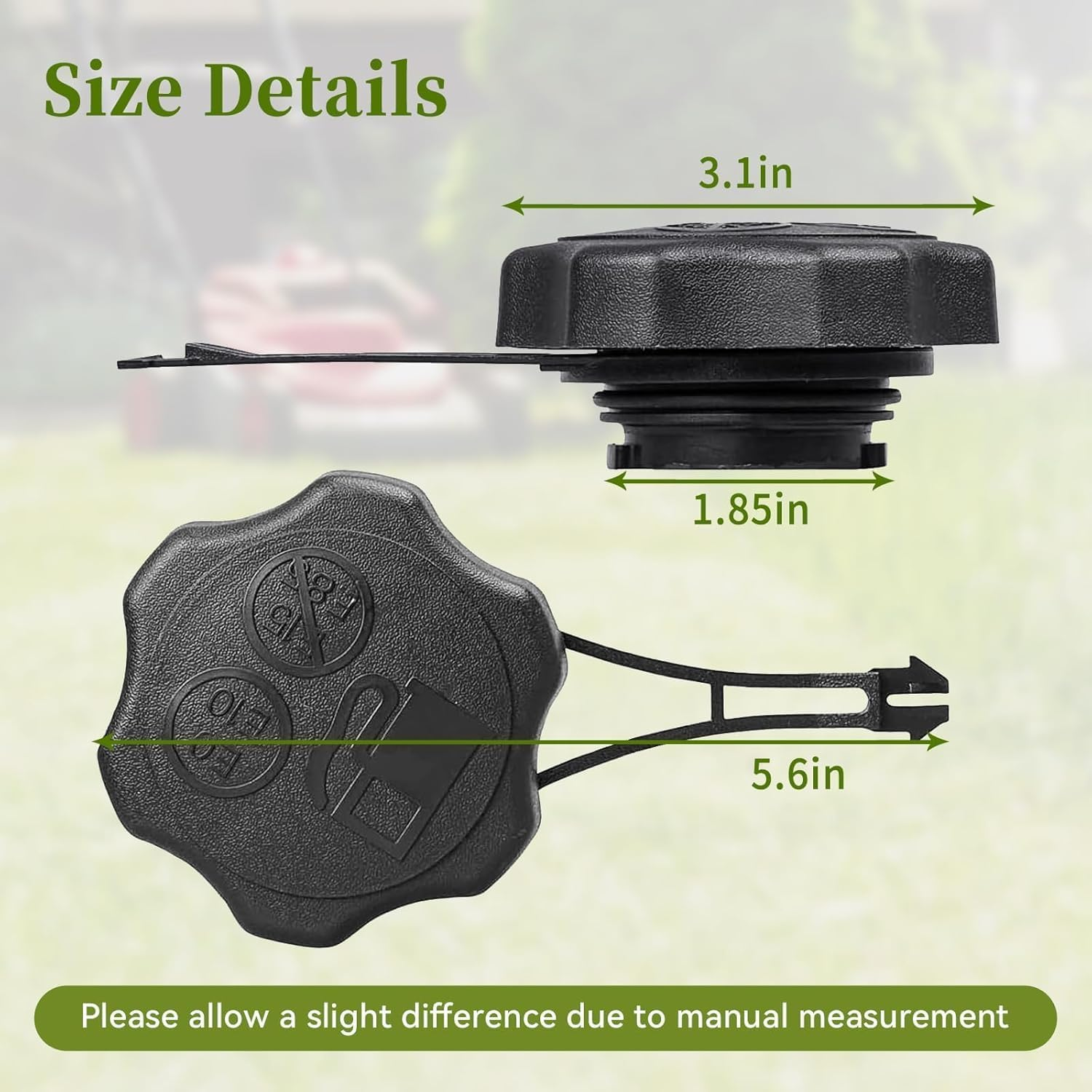 Lexziuo 1PCS 594061 Fuel Gas Cap Replacement - Compatible with Briggs & Stratton & Toro Recycler 22, Replaces 675EXI 725EXI Series Engines