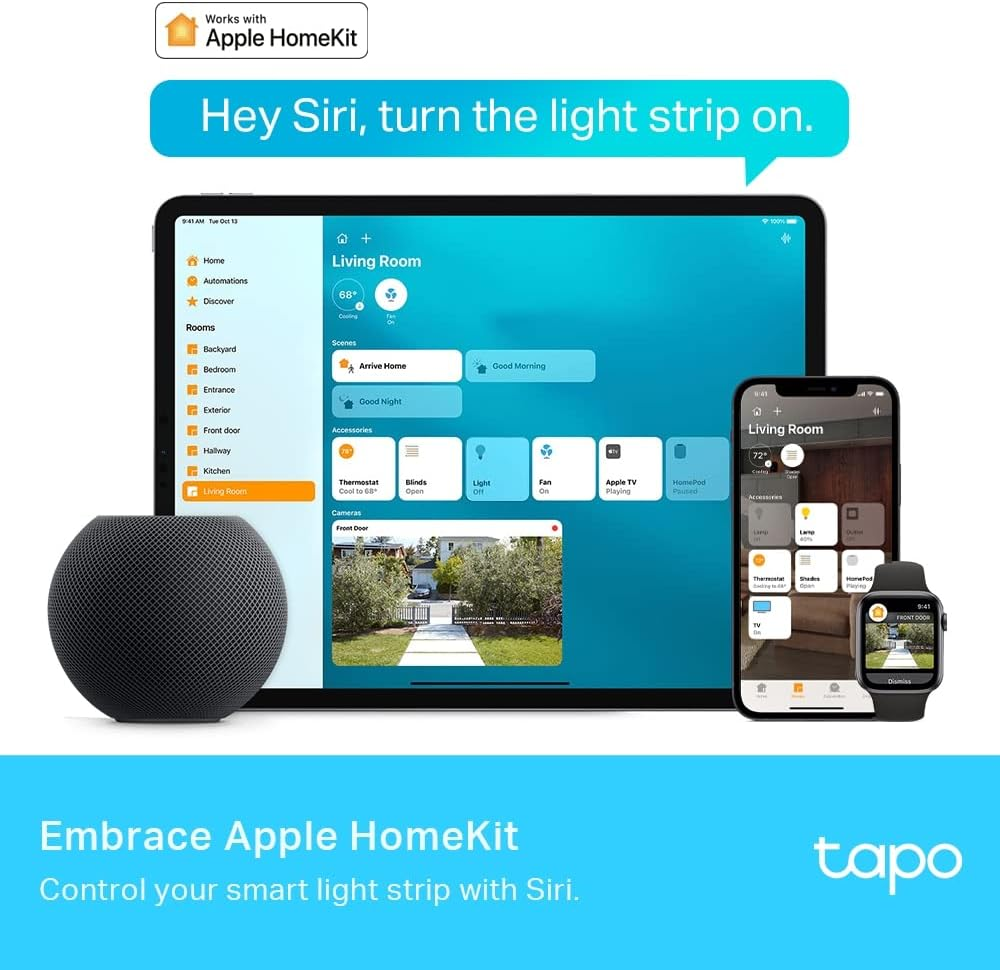 Tapo Tp-Link Wi-Fi LED Light Strip, 10 Metres, Multicolour, Smart Home Decoration, Gaming, Party, Schedule and Timer, Voice Control, No Hub Required (Tapo L930-10) image number 1