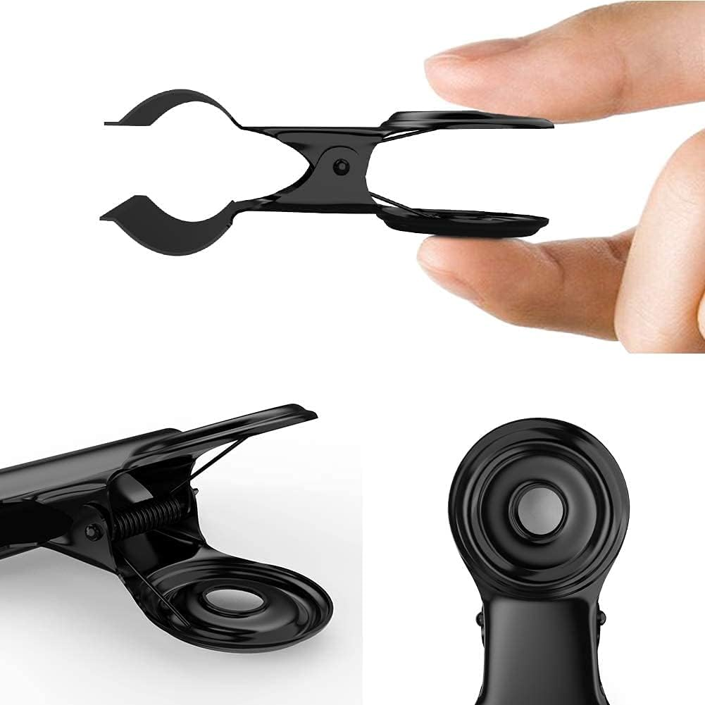 DKKO Metal Hinge Paper Clips Large Bulldog Binder Clips round Clamps for Files Crafts Photos Calendars Recipes Drawings Food Bags Papers at Shop Kitchen Home or Office(2.4Inch 10Pcs Black) image number 5