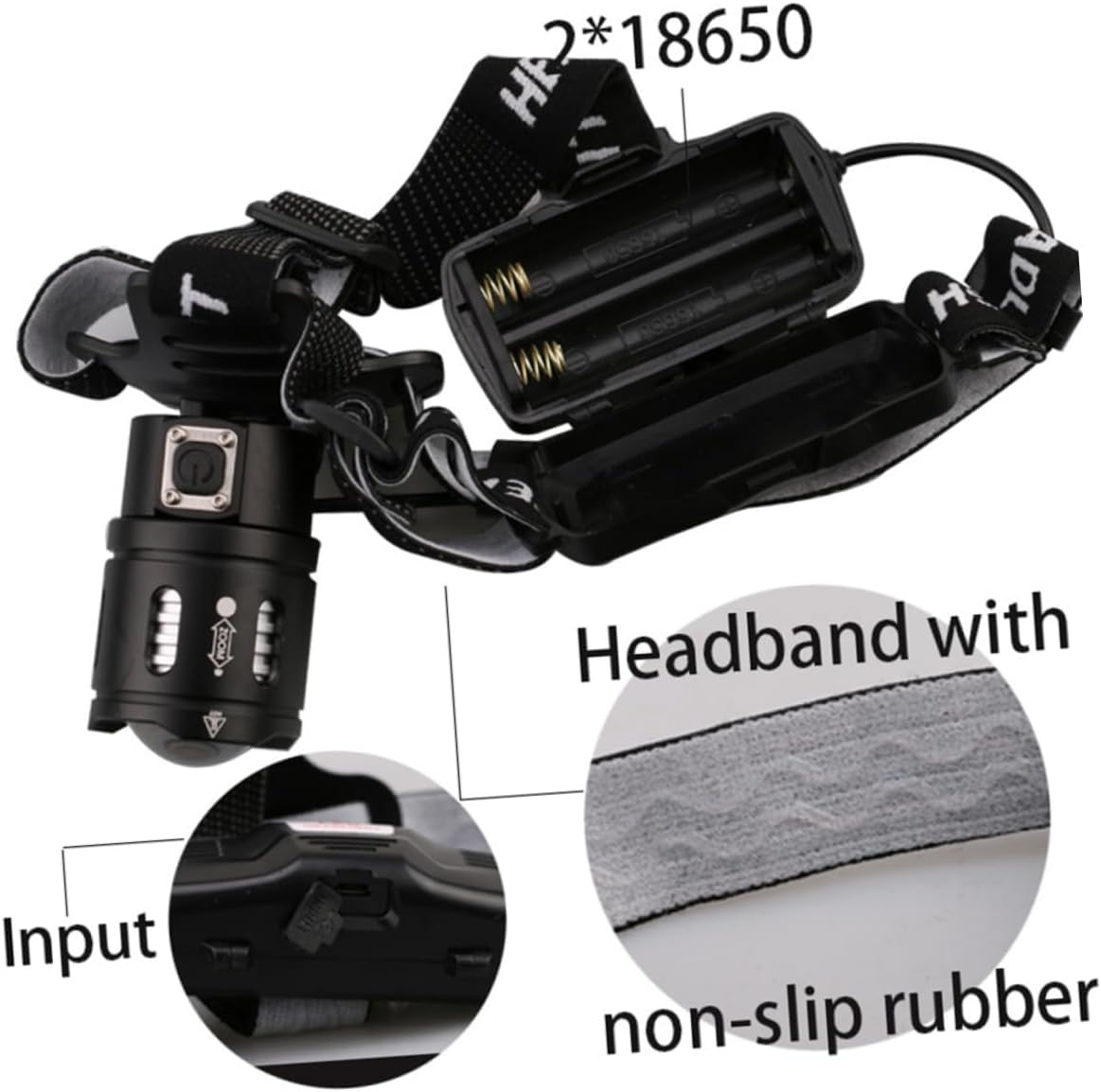 DOITOOL Led Headlamp Brightness Lightweight for Camping Running Hiking and Fishing Outdoor Headlight Modes Battery Not Included image number 6