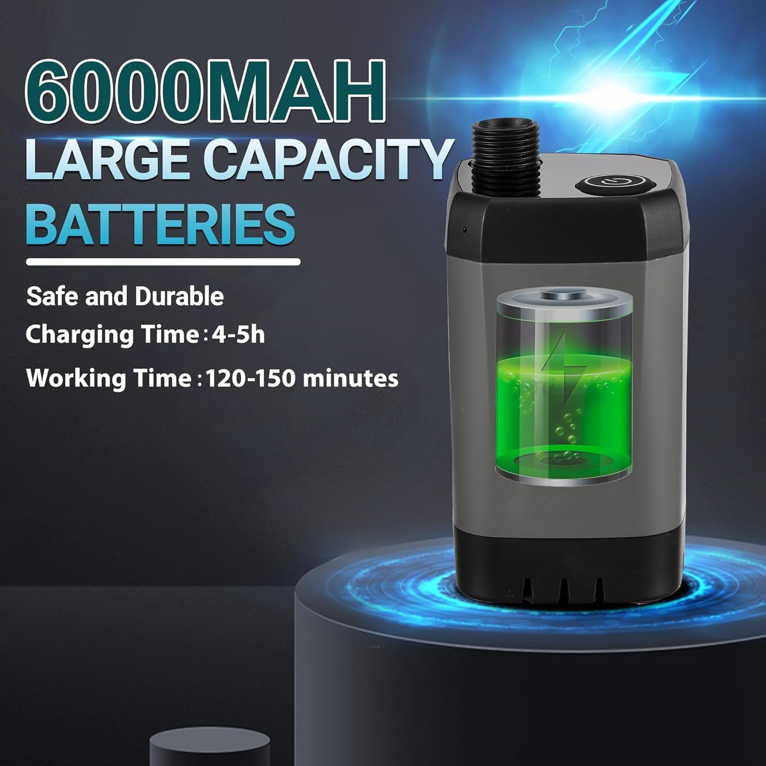 Homodoskey Portable Camping Shower, Upgrade 6000Mah Rechargeable Electric Shower Pump & 20L Collapsible Bucket, LED Display, Multiple Spray Modes, Portable Shower for Outdoor Camping Hiking image number 5