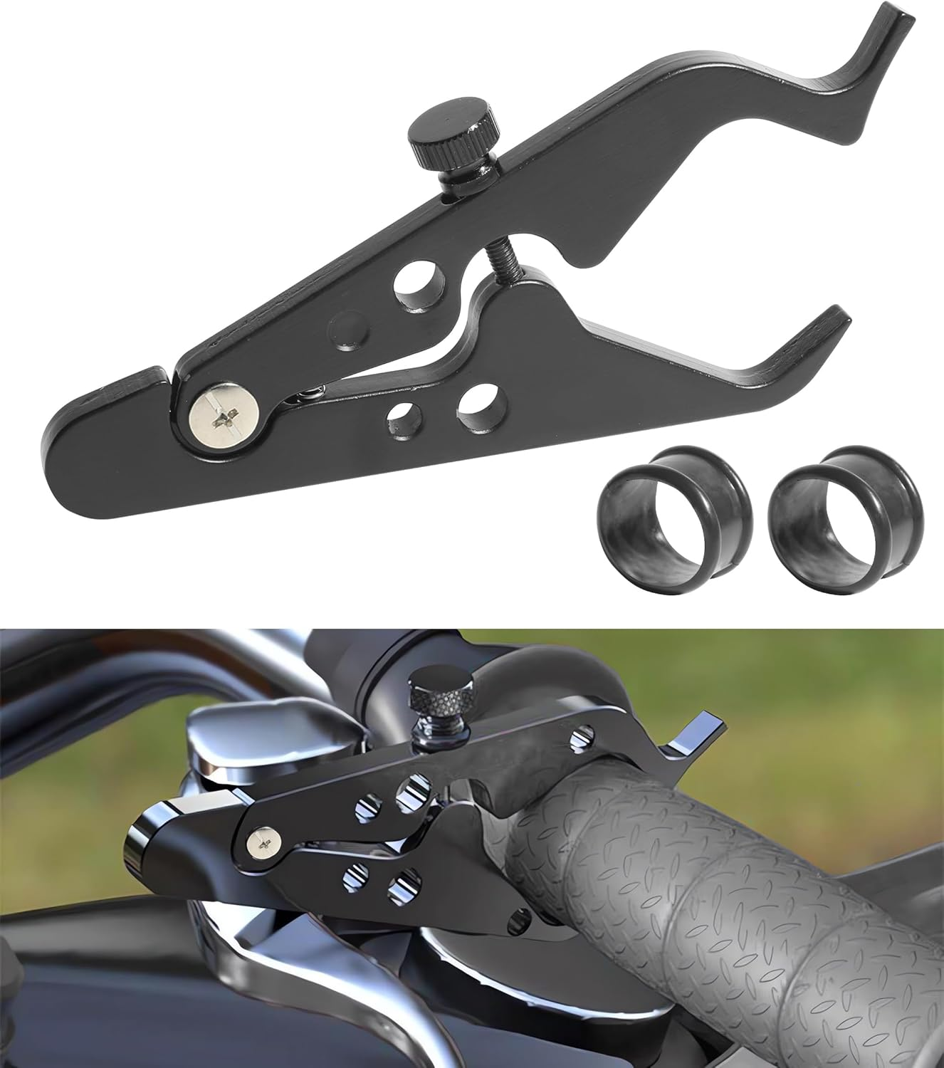 RACOONA Motorcycle Cruise Control,Motorcycle Throttle Lock,Motorcycle Cruise Control Throttle Lock,Car Accessories Throttle Assist Wrist with Silicone Ring Protect Throttle Control System image number 2