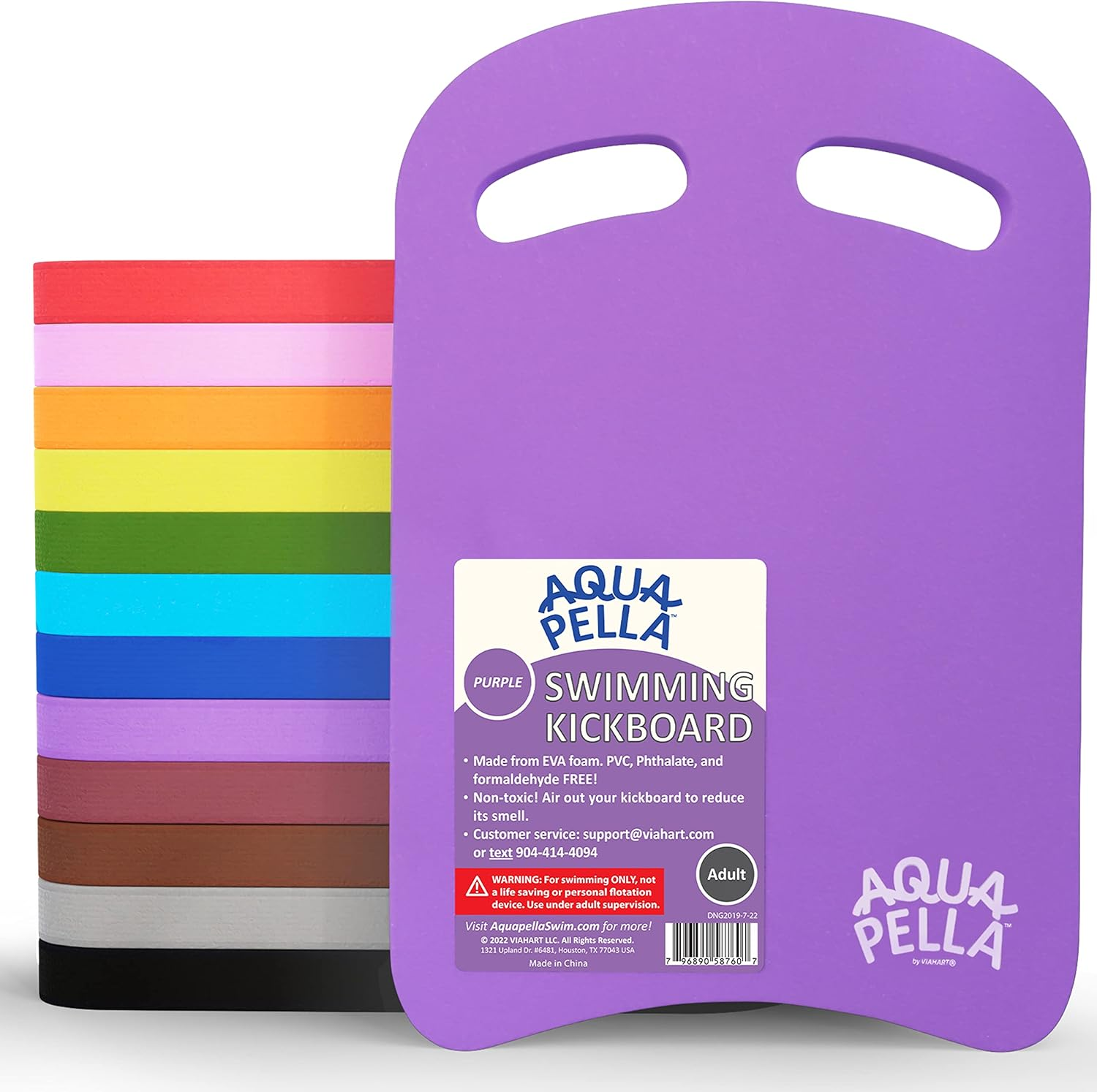 Aquapella Swimming Kickboard - One Size Fits All - a Great Training Aid for Children and Adults