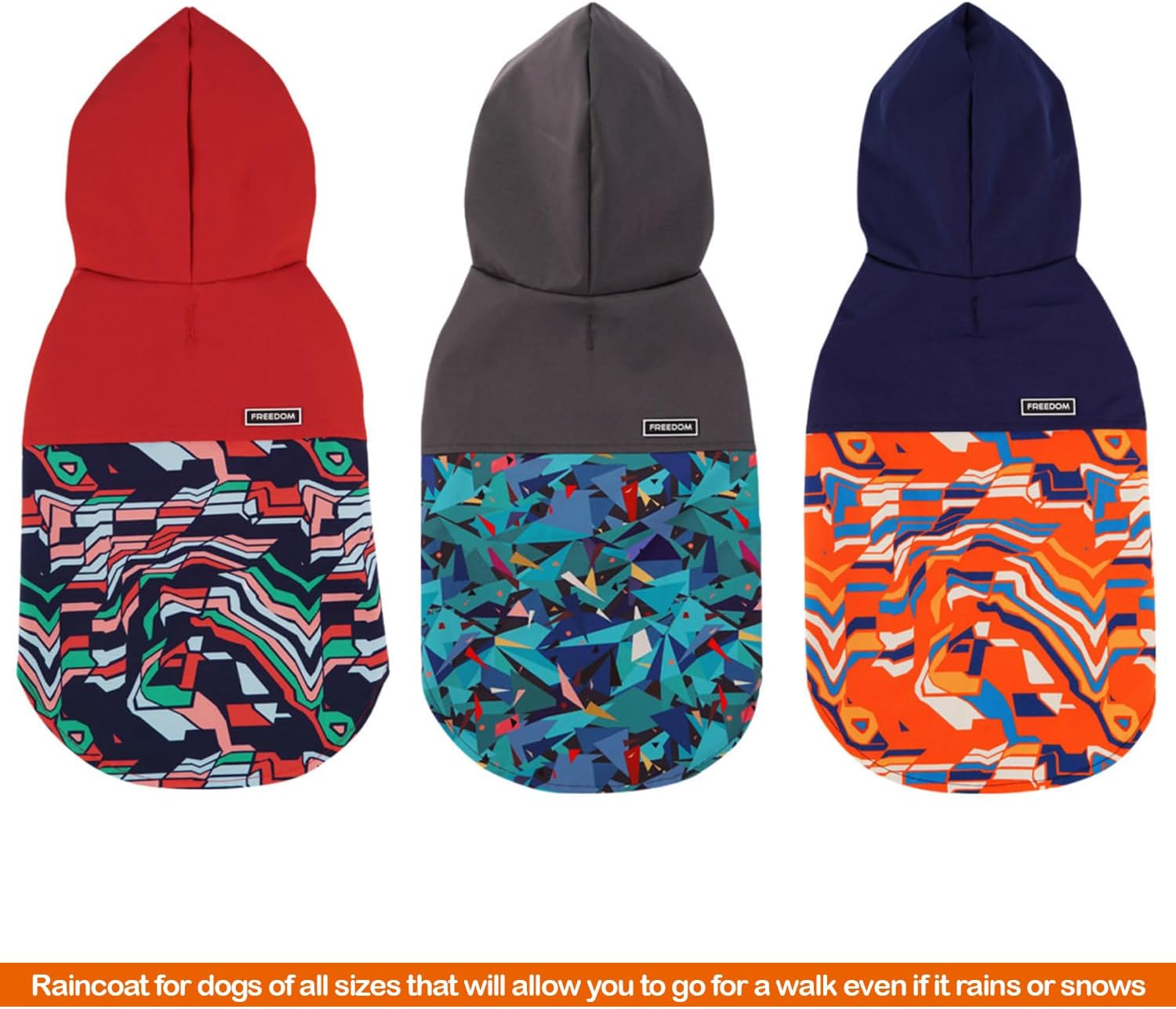 BPS Waterproof Pet Dog Rain Jacket Waterproof Hooded Pocket for Small Medium Large Dogs with Material 100% Polyester (S, Decorative Red) BPS-16173RJ image number 6