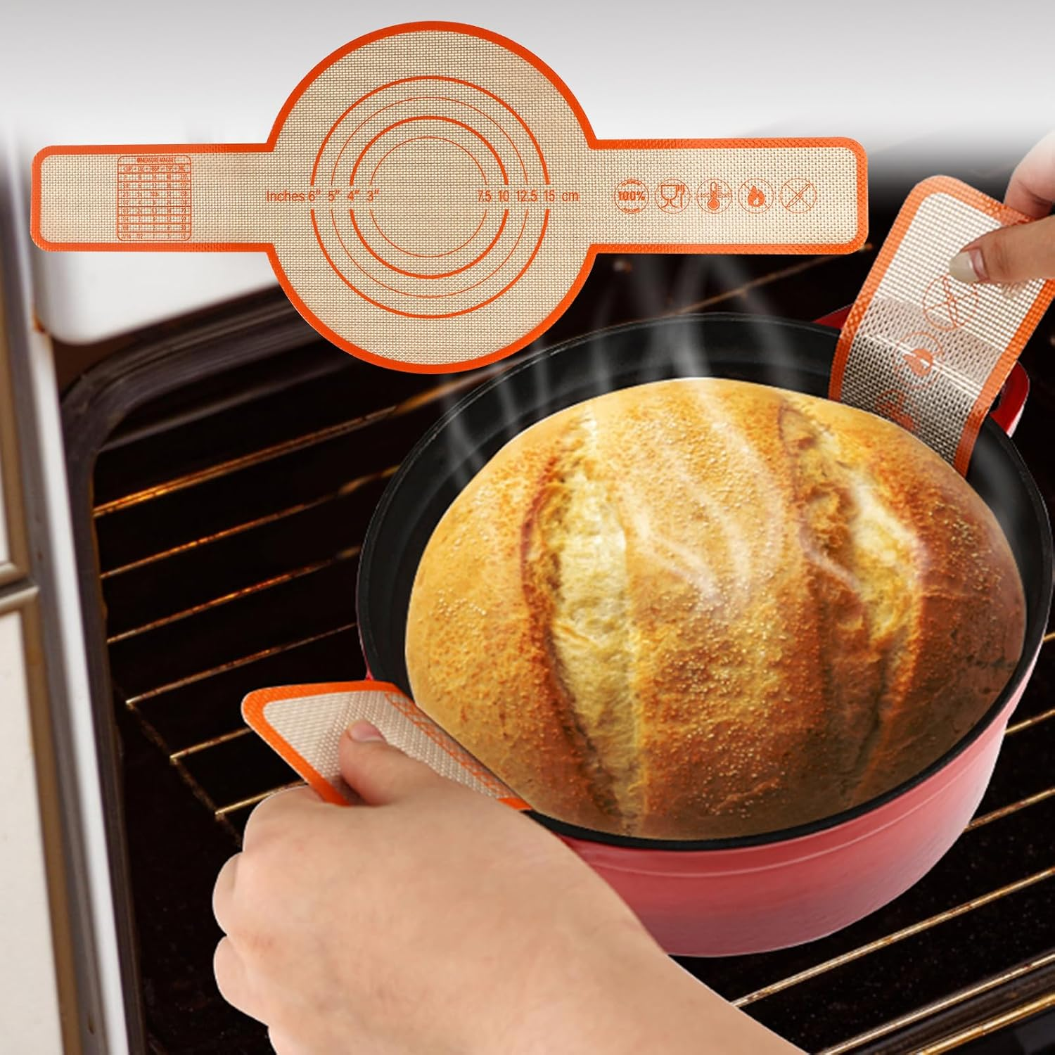 Cut to Size 16''X75'' (1,200 Sq. Inches) Oven Liners for Bottom of Oven, Non Stick Teflon Baking Mats, Reusable Kitchen Accessories for Gas Toaster Oven, Grills, Air Fryer Liners