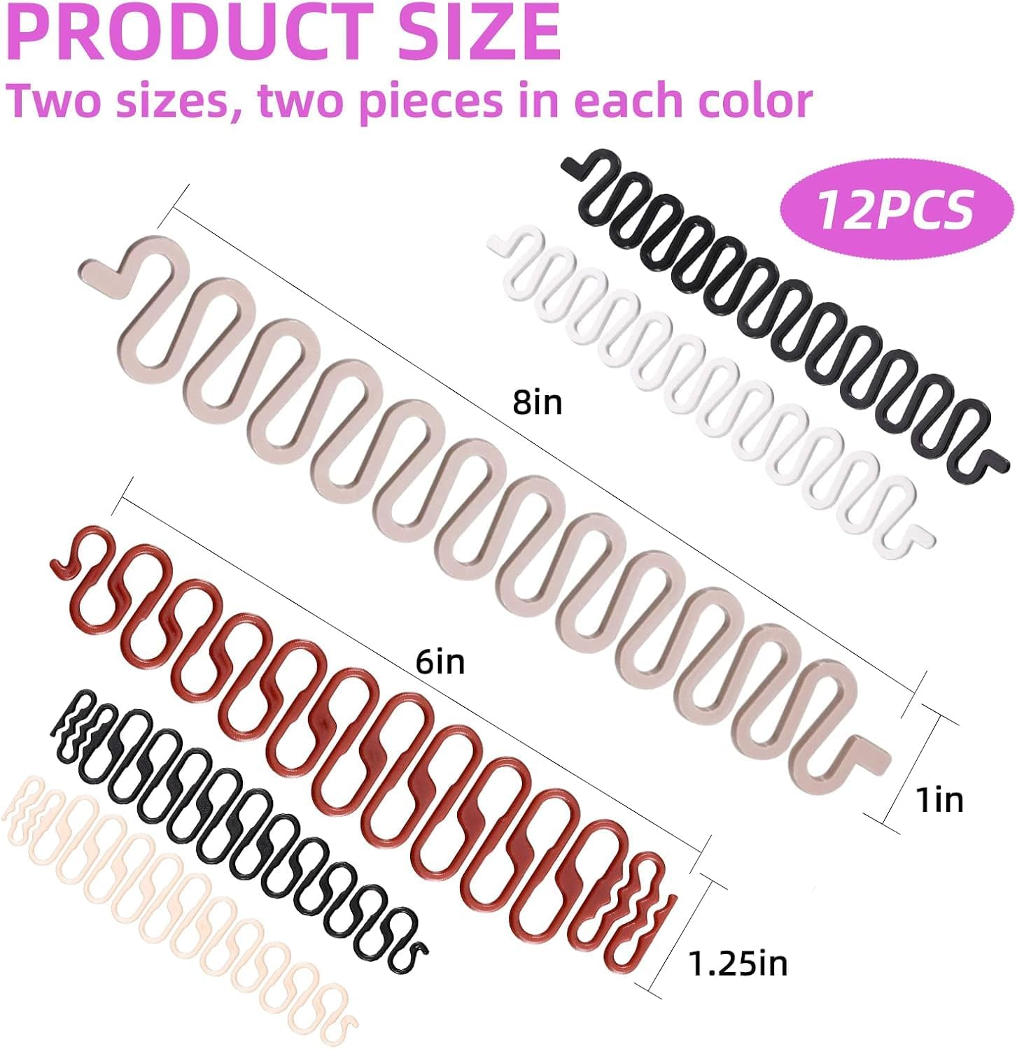 Plastic Fishbone Wave Hair Braid Tool, 12Pcs Fishbone Hair Plaiting Tool French Hair Styling Clip DIY Hair Braiding Tool,Fish Bone Hair Braiding French Braiding Tool,Fishbone Wave Hair Braiding Tool image number 3