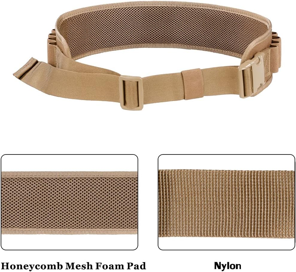 EXCELLENT ELITE SPANKER 24 Rounds Shotgun Shells Bandolier Shotgun Shell Shoulder Holder Shotshells Bandolier Belt(Coyote Brown) - Coyote Brown image number 4