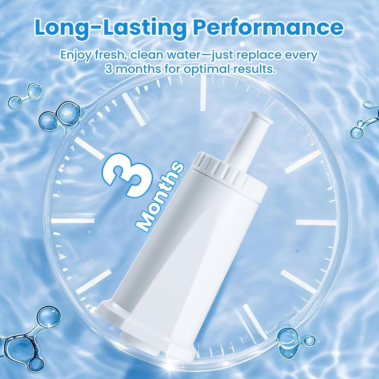 Mutital Water Filter for Breville Barista Touch Espresso Machine BES880, Barista Pro BES878, Oracle Touch BES990, Oracle BES980 & Dual Boiler BES920 Bambino Claroswiss Sage, BES008WHT0NUC1 (3 Pcs) image number 5