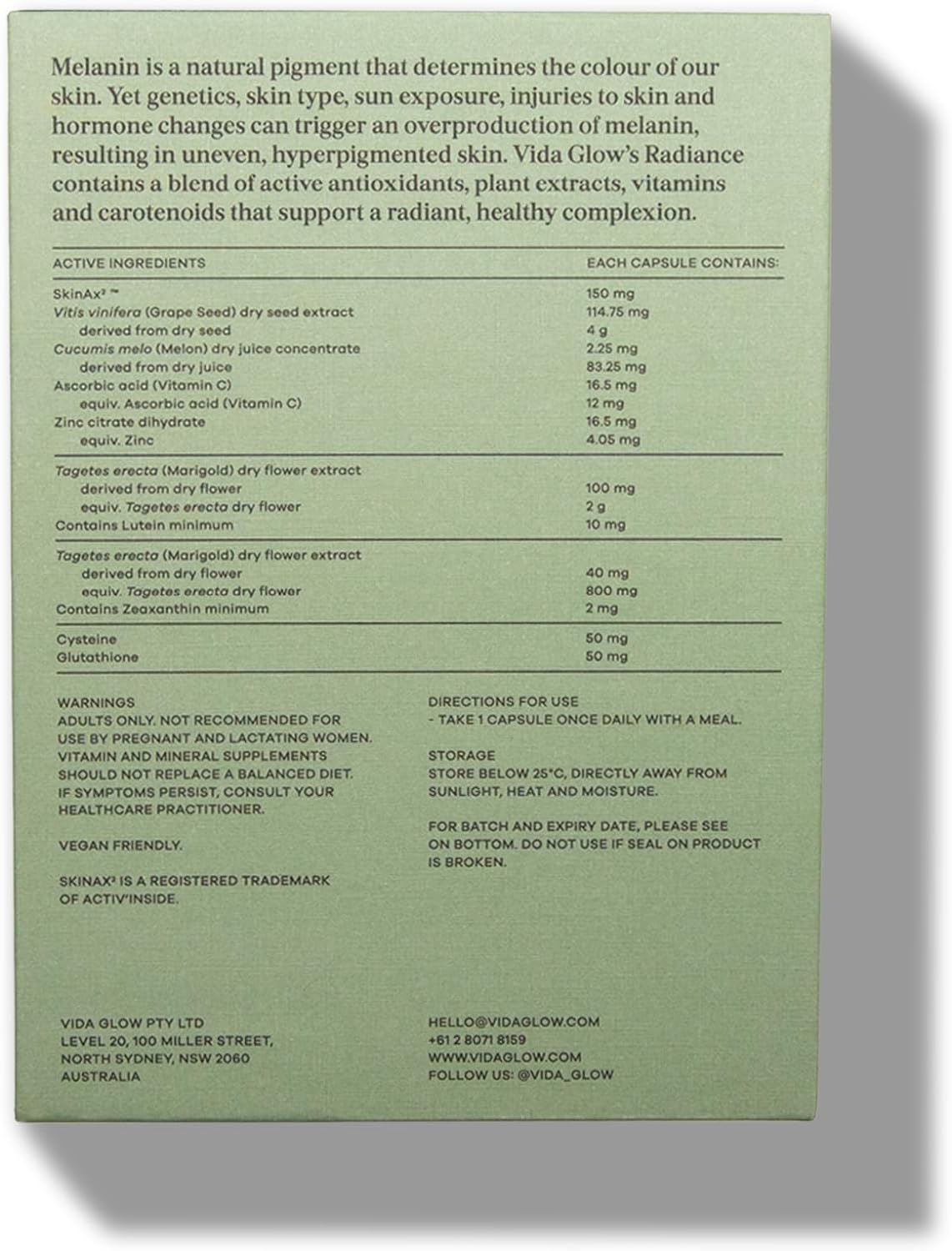 Vida Glow - Natural Radiance Advanced Repair Supplement | Promotes Luminous Skin + Even Tone (30 Vegan Capsules) &hellip; image number 2