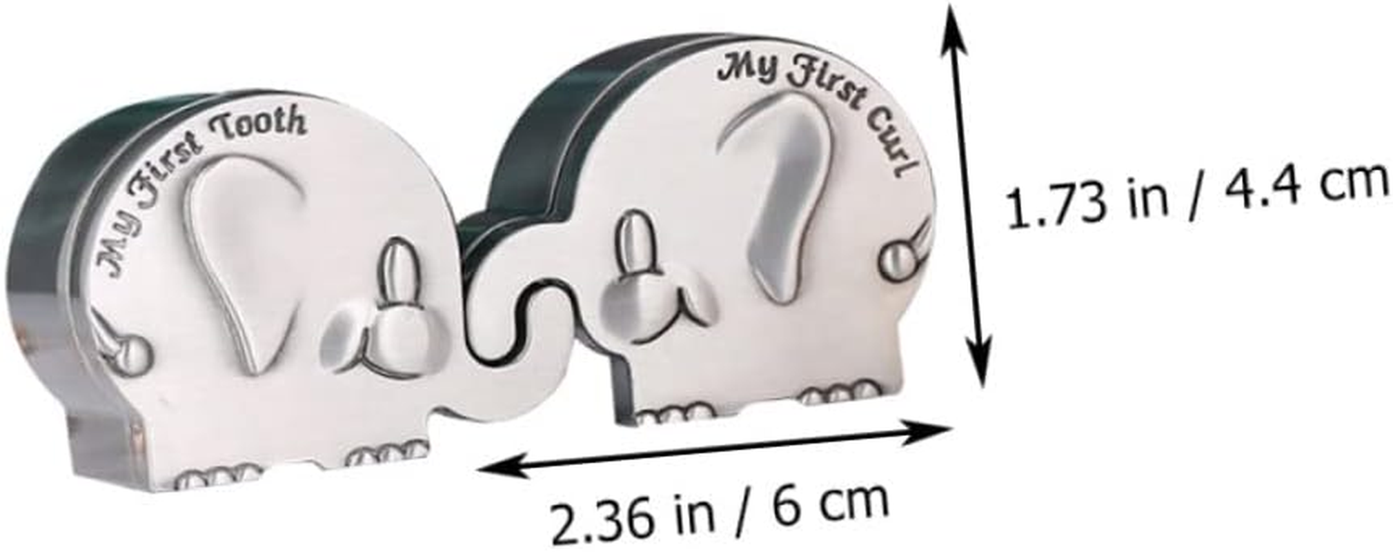 Fetal Hair Collection Box Elephant Shape First Tooth and Curl Box Silver Lovely for Boy Born Accessories