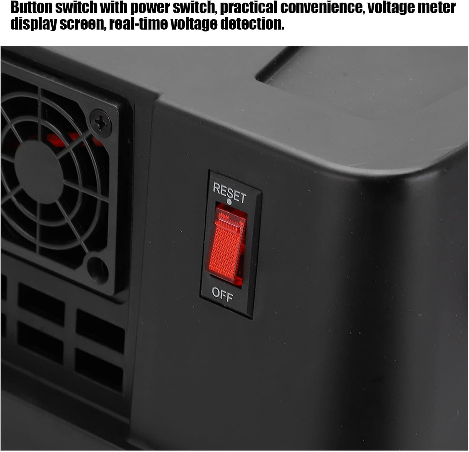 Portable Battery Box with Handle, Marine Battery Box with USB Charger/12V Accessory Port/Amplifiers/60 Amps Circuit Breakers/Voltage Meter Display Screen/Led Light image number 3