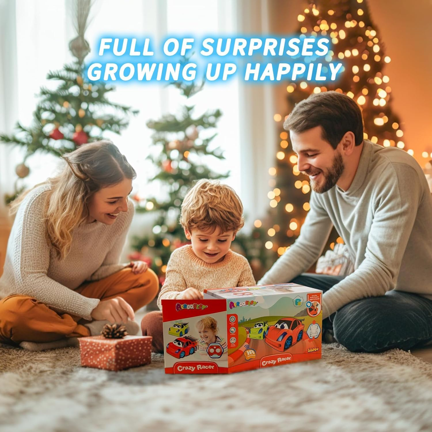 Remote Control Car for Toddlers 1-3 2-4 3-5 Years Old, Cartoon RC Car Toy with Lights and Sounds Birthday Gifts for Boys Girls Kids Age 1-3, Green image number 4