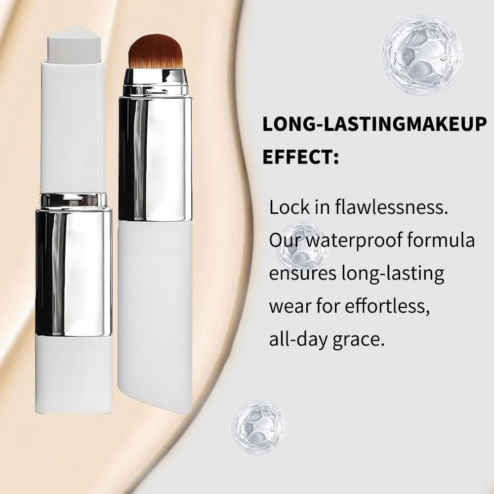 Depehelp Color Changing Cover Cream Stick, Coverage Moisturizing Makeup Base with Detachable Brush, for Quick Daily/Travel Touch-Ups, Fits Various Skin Tones (Natural) - Natural image number 2