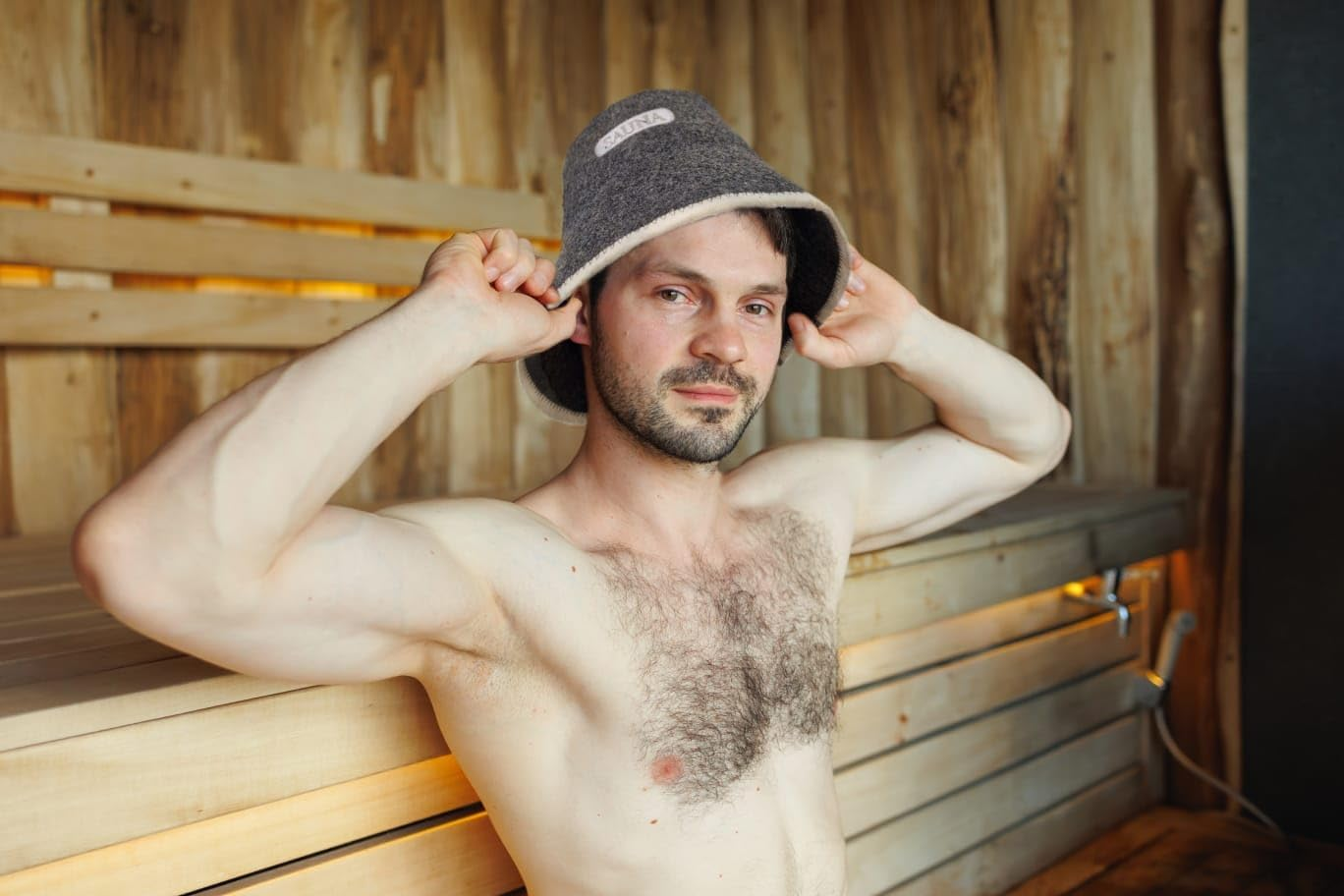 PRINZEPS Sauna Hat Men'S Perfect Sauna Hat Made of 100% Felt - Sauna Hat Felt Hat Sauna Hat Men'S Headgear - Sauna Gifts for Men, Gray image number 5