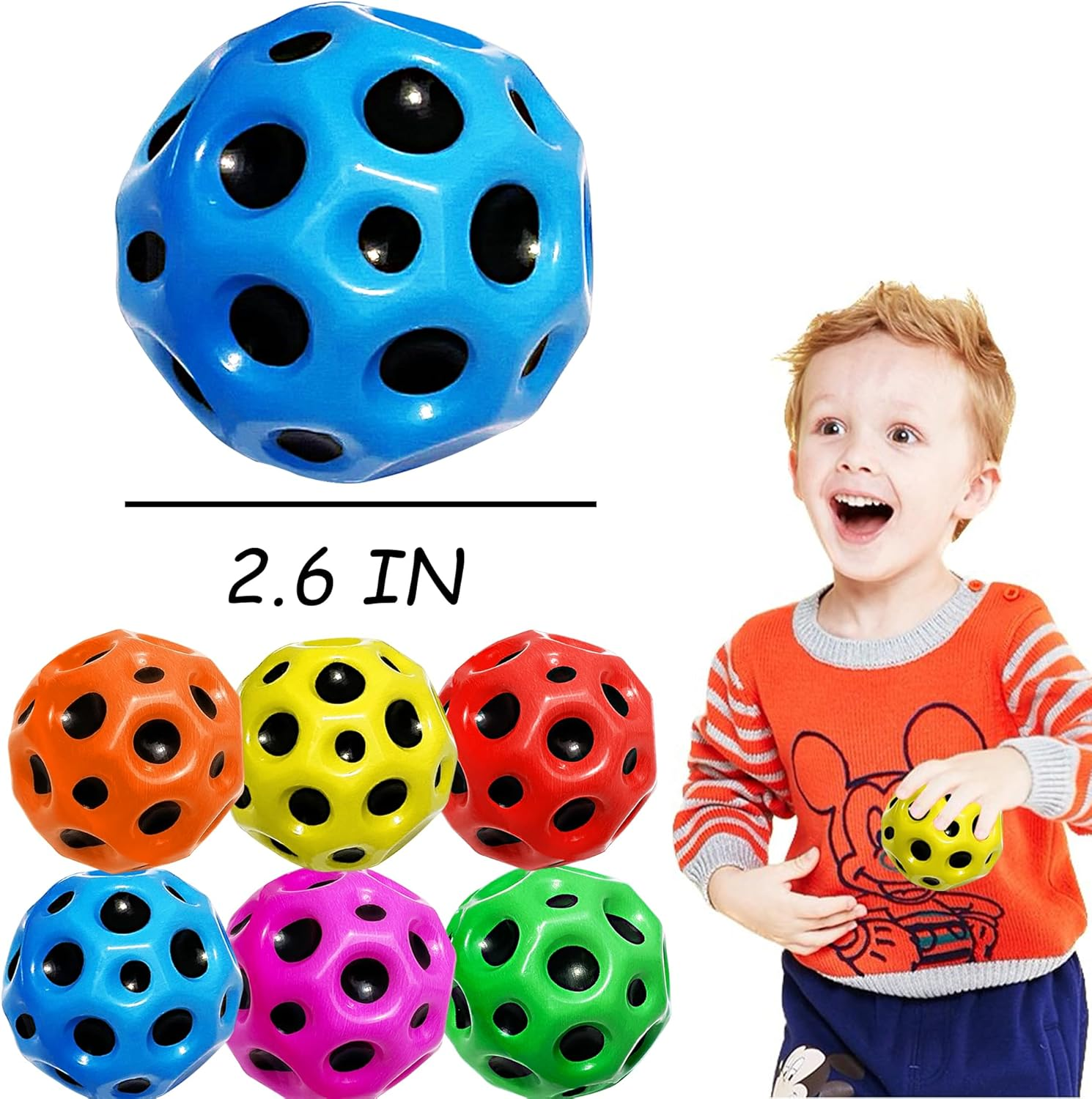 Space Ball, Extreme High Bouncing Ball, Super High Bouncing Space Ball, Improve Hand-Eye Coordination,Easy to Grip and Catch image number 4