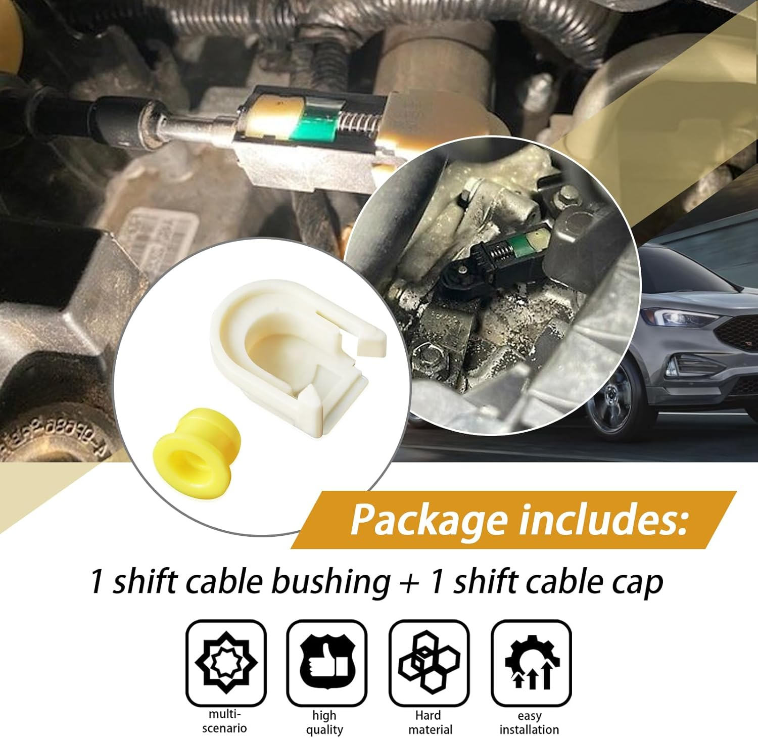 KV6Z7K340A and DG9Z7S004A Transmission Shifter Bushing Set Transit Connect Compatible with Ford Series image number 5