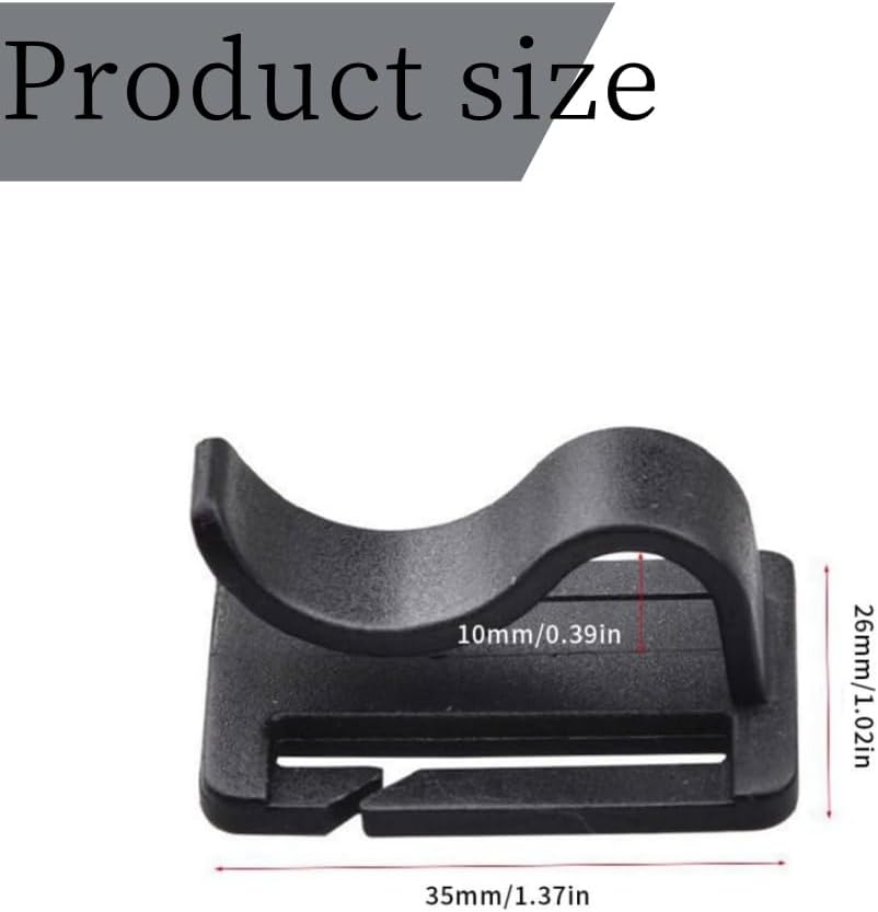 4Pcs Black Water Bladder Tube Clips for Hydration Pack,Universal Hydration Pack Water Bladder Bag Beverage Tube Clip Outdoor Backpack Water Bladder Hose Hose Clip,Camping and Hiking Accessories image number 3