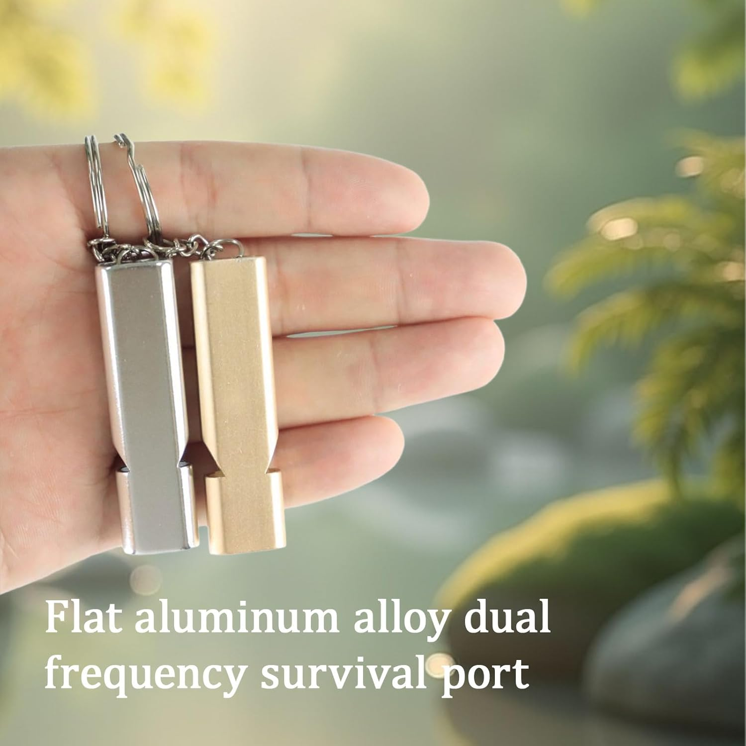 7 Pcs Emergency and Survival Whistle, Loud Stainless Steel Safety Whistle with Lanyard for Sports, Emergency, Survival and Outdoor Use image number 3