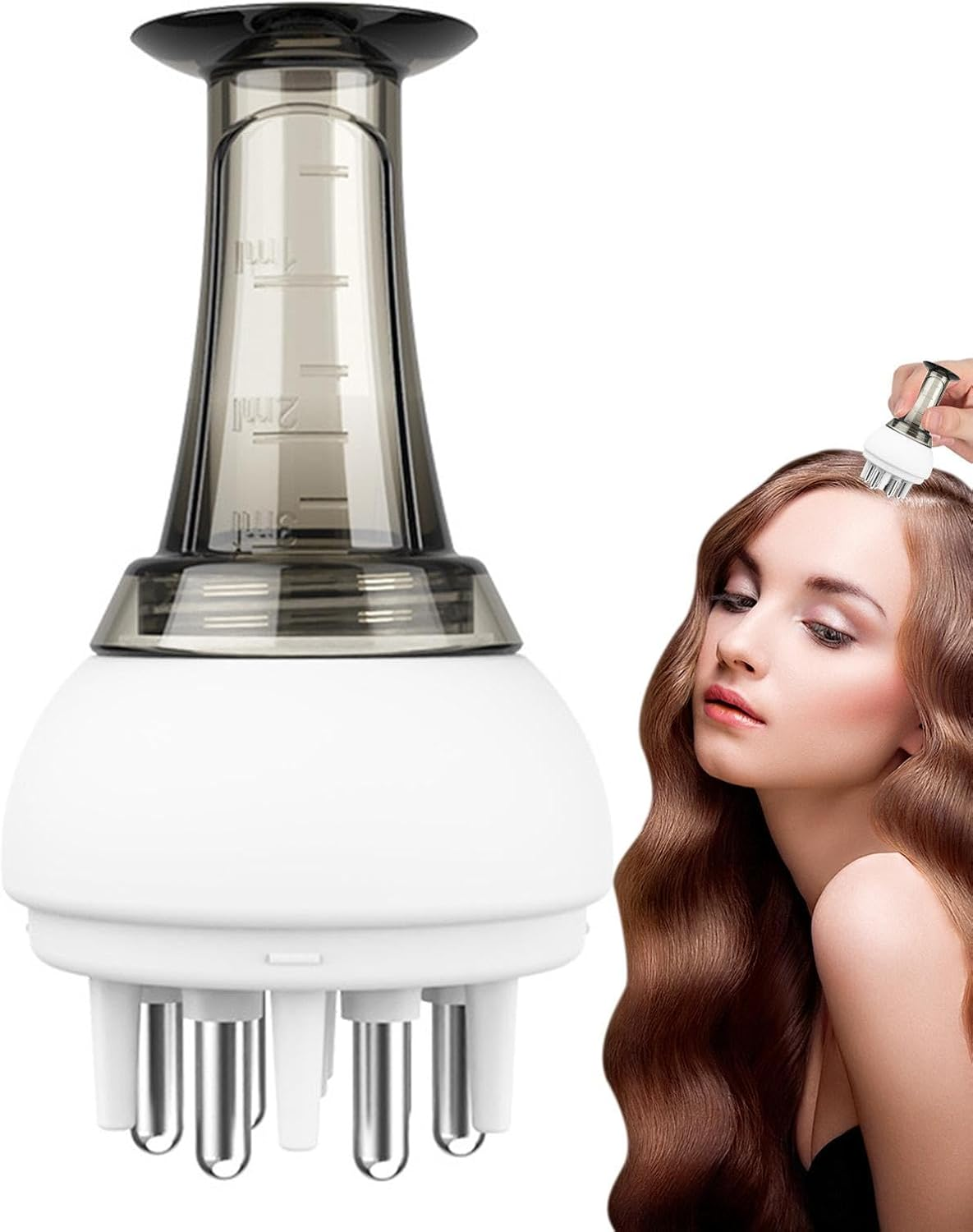 Scalp Oil Applicator, Anti-Leak Oil Comb Rollerball Hair Oiling Applicator, Portable Scalp Massager Hair Growth Tool, Hair Care for Family, Home and Travel Loganz