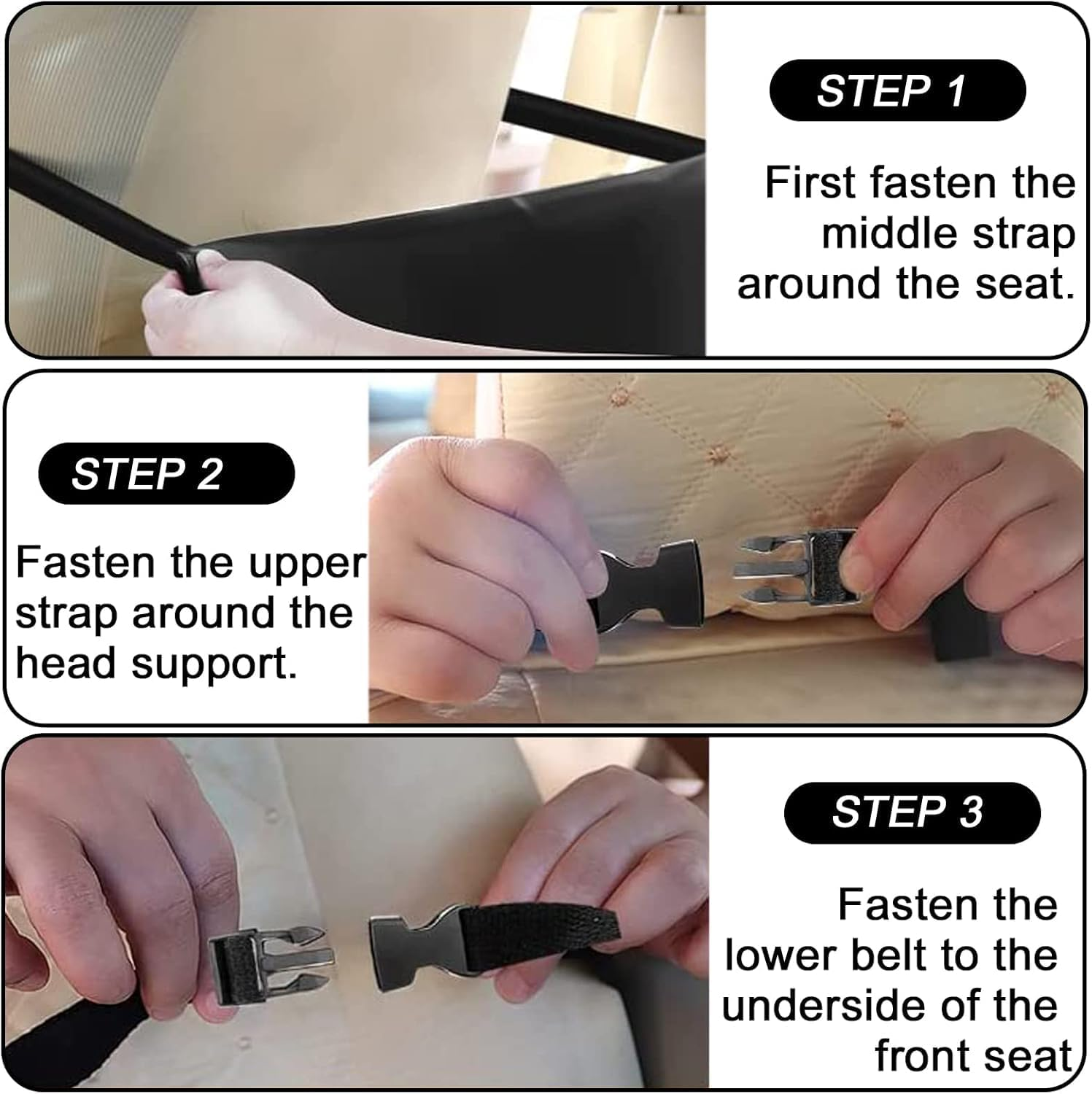 Waterproof Back Seat Organiser and Car Seat Protector with Storage Pockets, Durable and Easy to Clean Material for Child Car Seats, Universal Fit for Suvs Trucks Minivans, Pack of 2 - Mecus image number 1