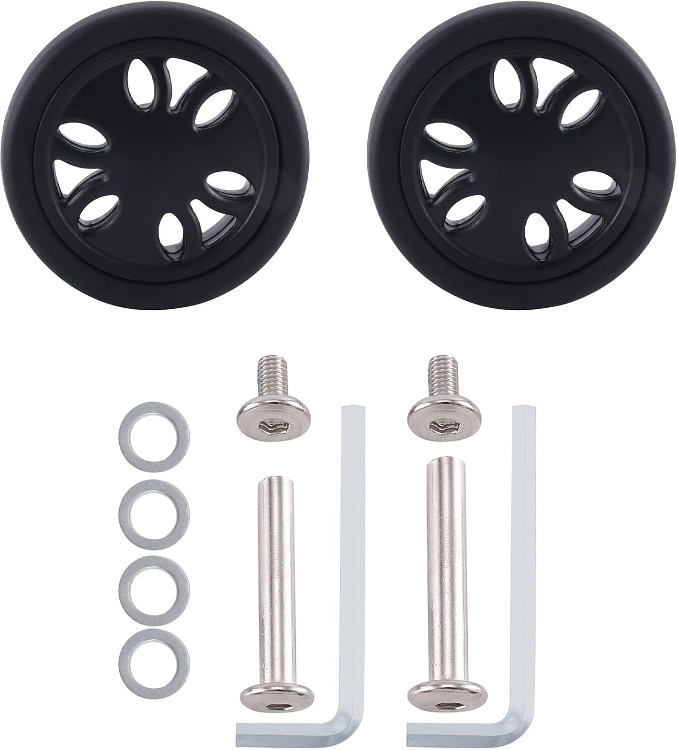 Justivana 50Mm X15Mm Luggage Wheels Replacement Wear PU Caster Suitcase Replacement Wheels Luggage Replacement Wheels image number 4