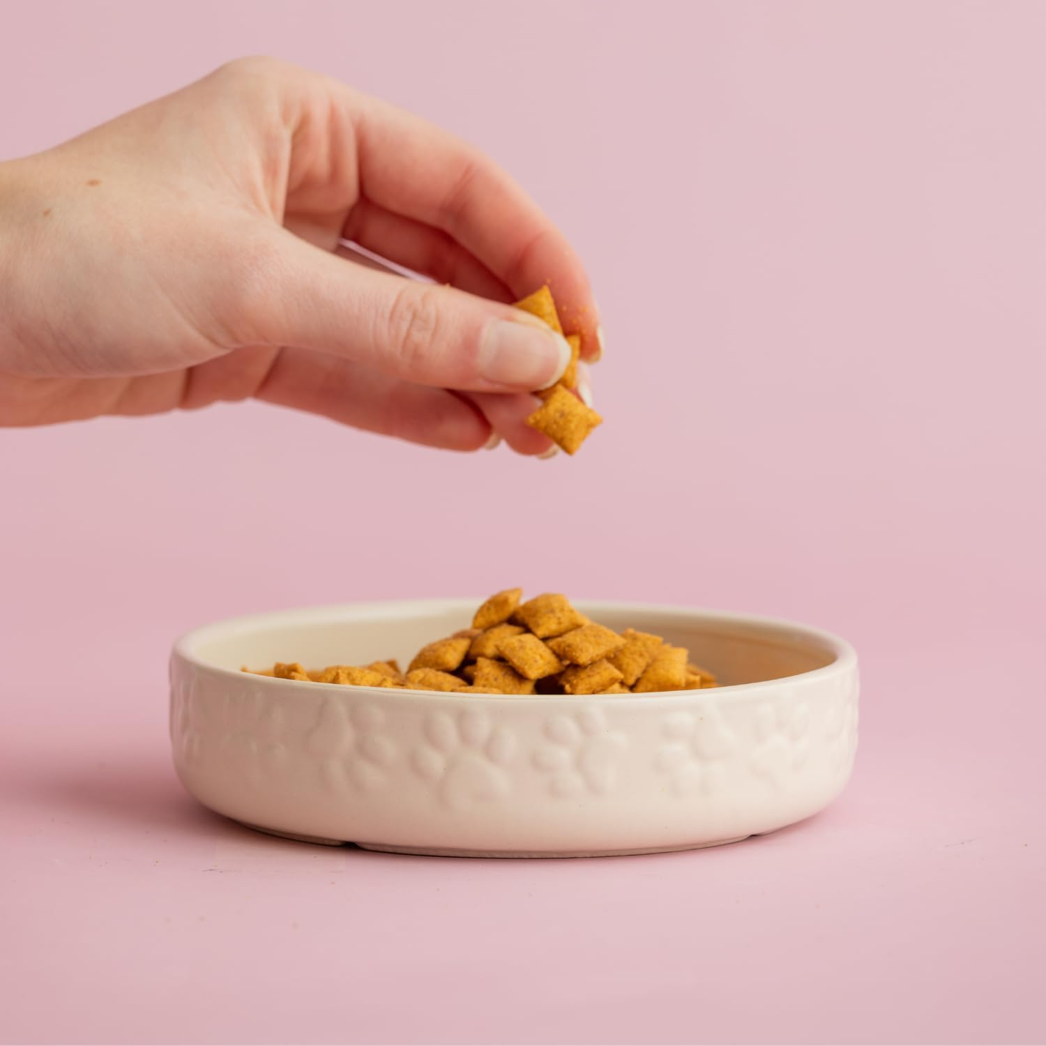 Mason Cash Cat Bowls Bright Coloured Cat Saucer Heavyweight, 13 Cm Diameter, Cream image number 4