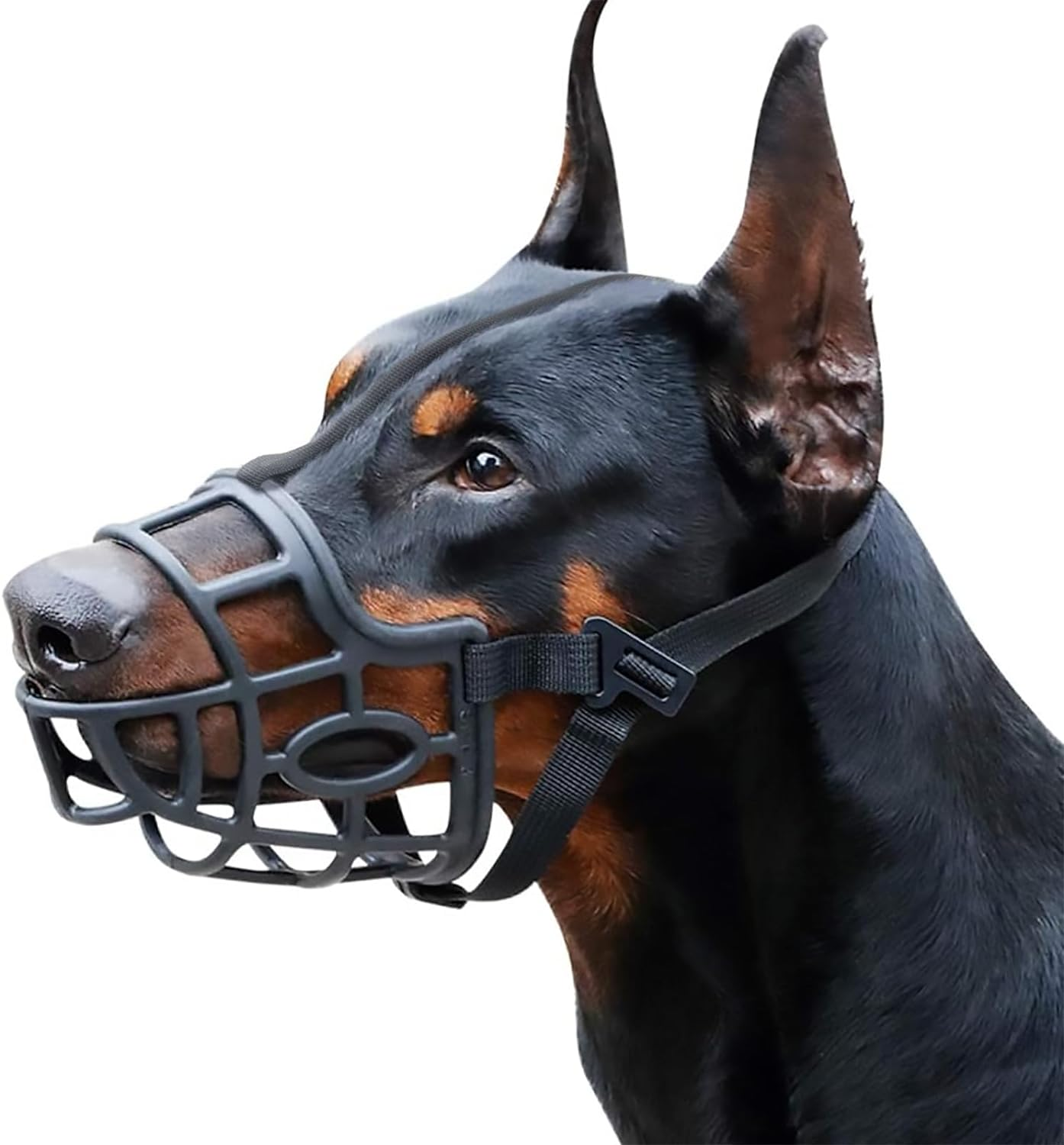 Dog Muzzle, Breathable Basket Muzzles for Small, Medium, Large and X-Large Dogs, Stop Biting, Barking and Chewing, Adjustable and Comfortable Secure Fit Dog Mouth Cover (XL - Labrador, Black) image number 3