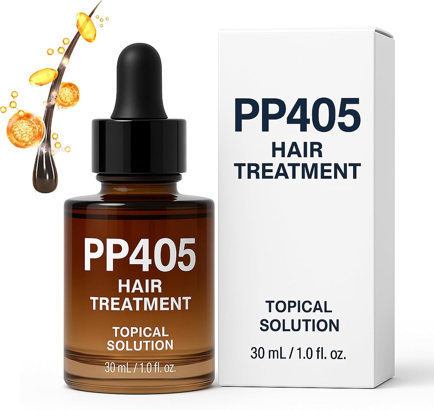 PP405 Hair Treatment- PP405 Hair Lost Treatment for Women&Man, Defending Sacred Hair-60Ml (1*Brown) image number 5