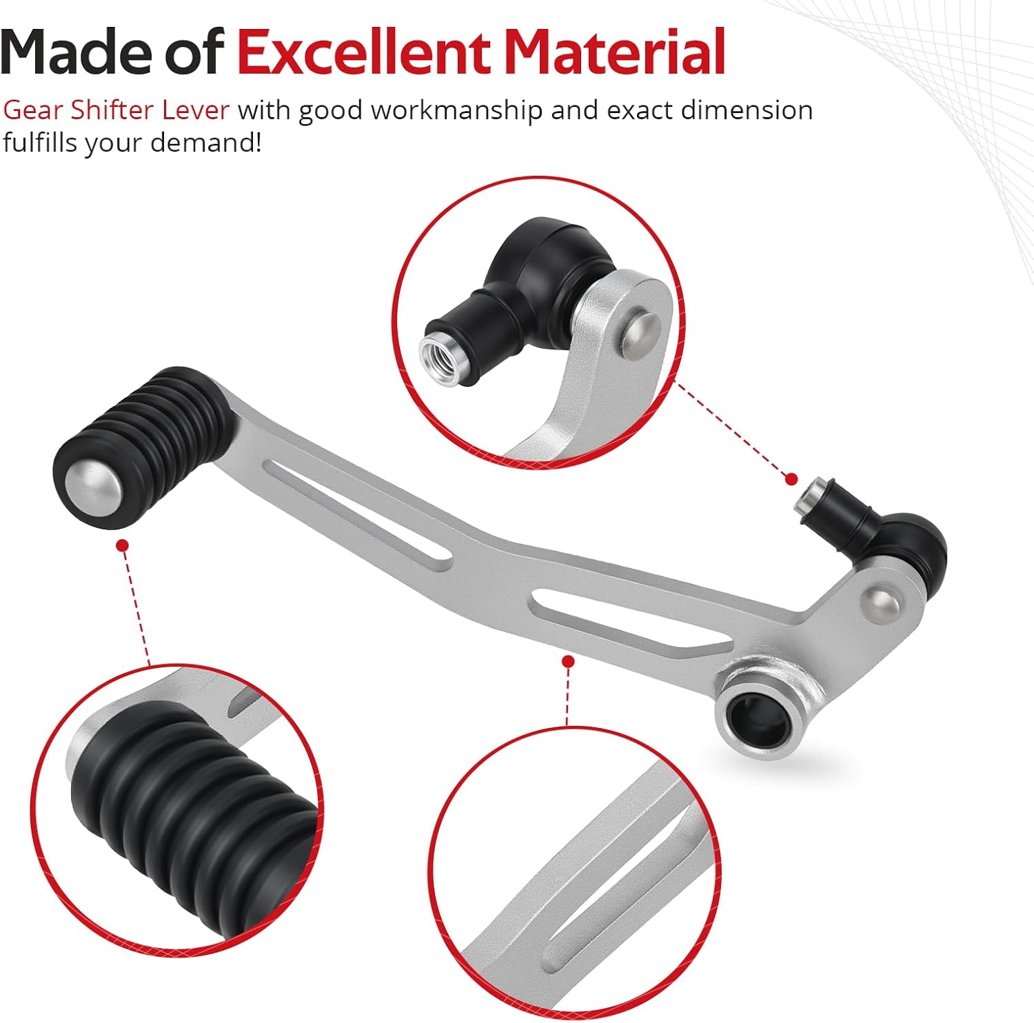 JAVIK Gear Shifter Lever for Kawasaki Ninja 400 EX400 2018-2024 Ninja 500 EX500 2024 Z400 ABS ER400 2019-2024 Z500 ER500 2019-2024 O.E.M# 13242-0146