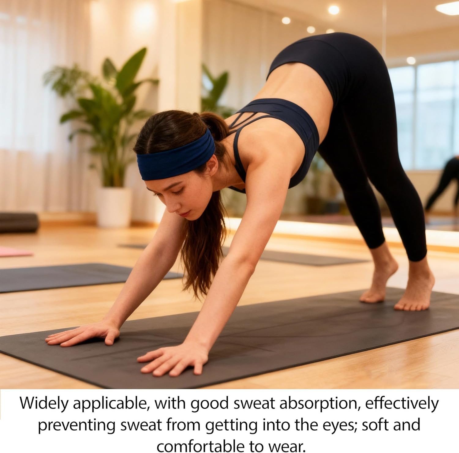 6 Pcs Non-Slip Athletic Headbands for Men and Women - Lightweight Yoga Sports Sweatbands, Elastic Hair Bands for Working Out, Running, and Exercise image number 5