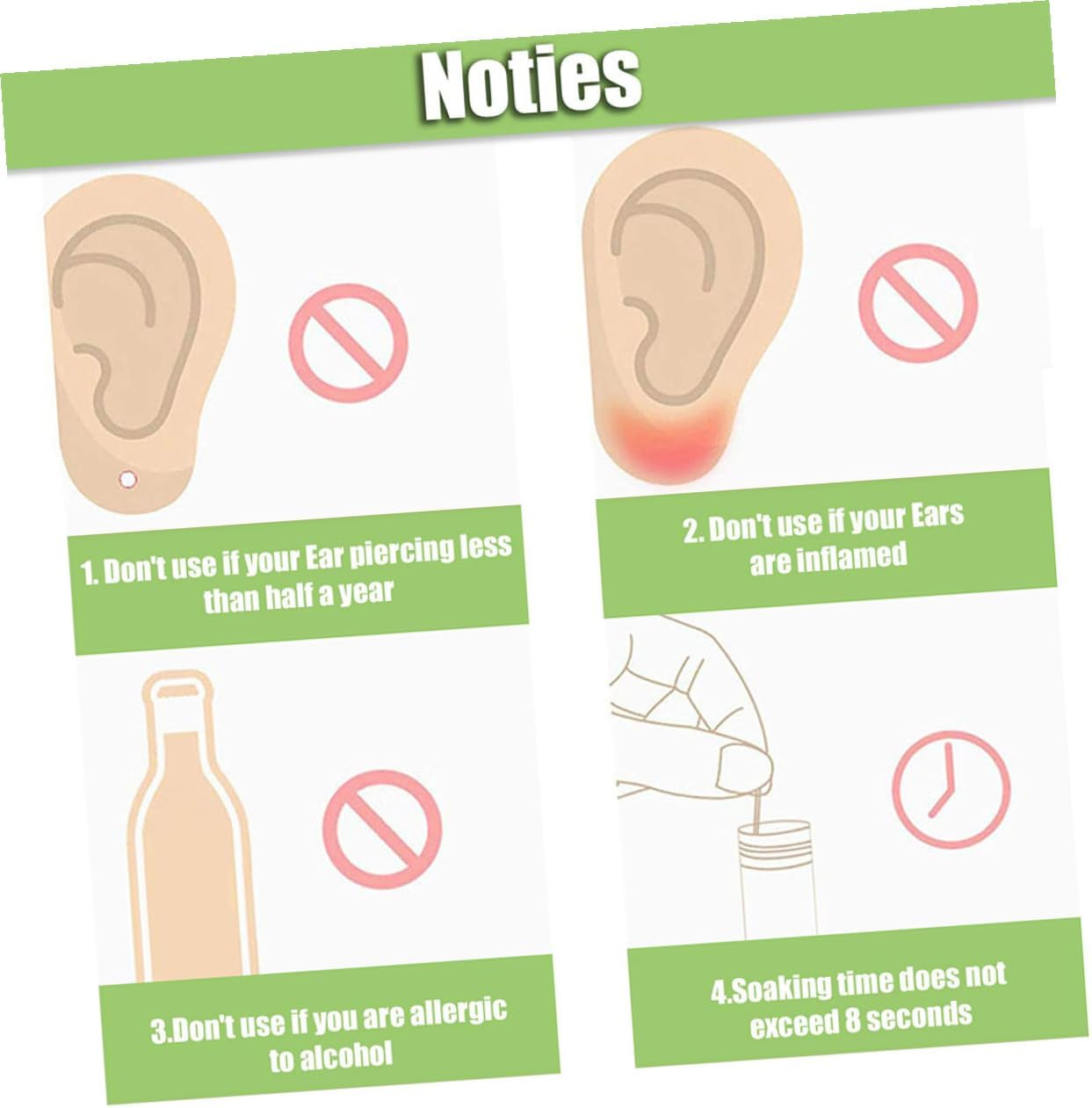 OSOLADY 350Pcs Ear Hole Cleaning Floss Lines for Piercing Skin-Friendly Ear Piercing Hole Cleaner Painless Wax Removal Tool Easy Application image number 6